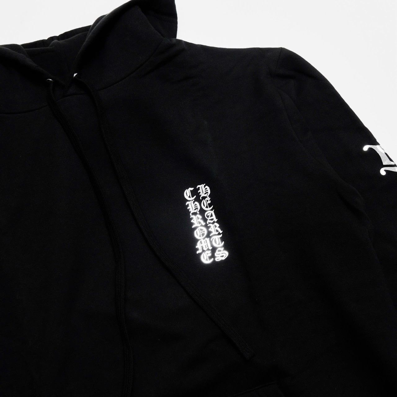 Chrome Hearts CHROME HEARTS 1988 VERTICAL LOGO SILVER HOODIE BLACK Size US XL / EU 56 / 4 - 8 Thumbnail