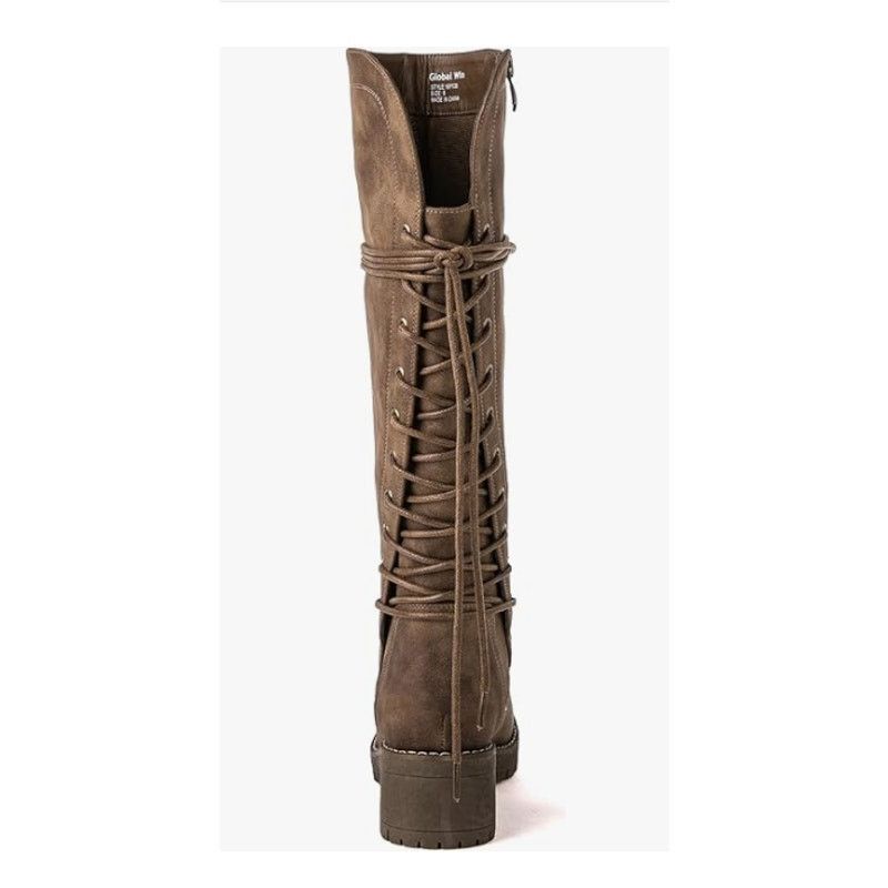 The Unbranded Brand Women's Lace Up Back Knee High Fashion Boots SIZE 6.5 Size US 7.5 / IT 37.5 - 5 Thumbnail