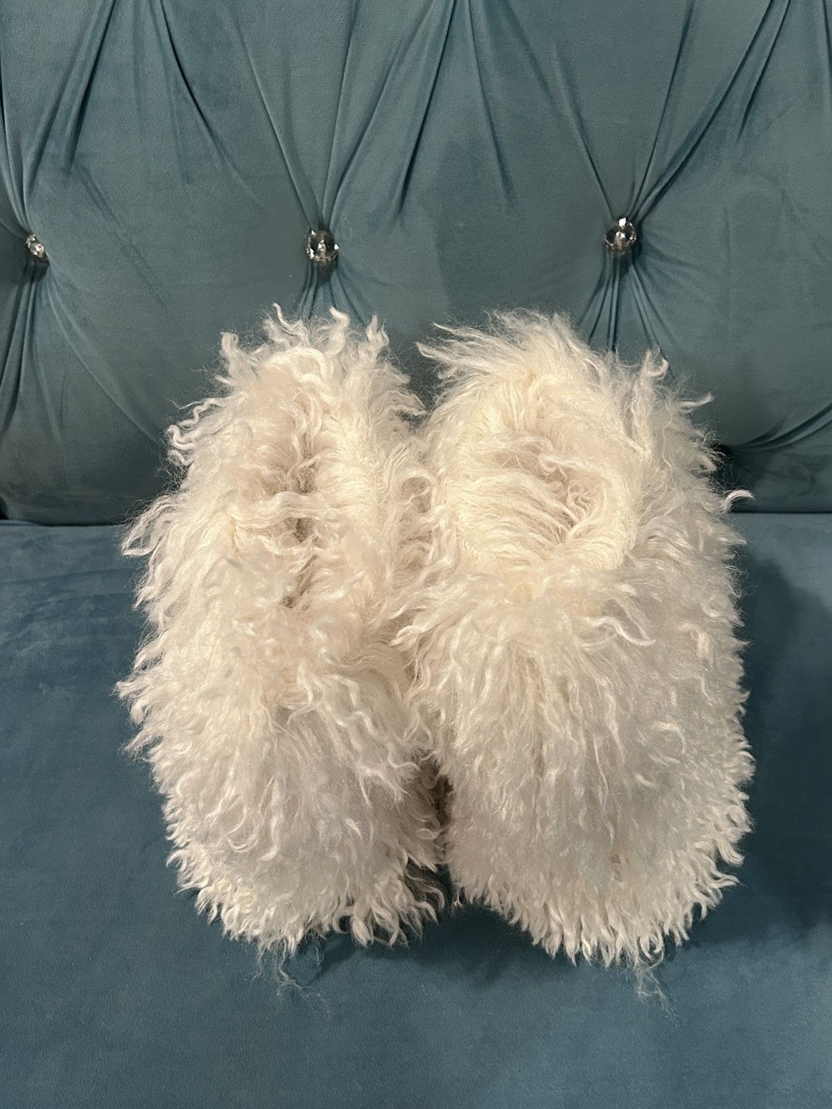 SKIMS NWT RARE SKIMS Shaggy Faux Fur Boot in Marble size 36 Size US 5 / IT 35 - 3 Thumbnail