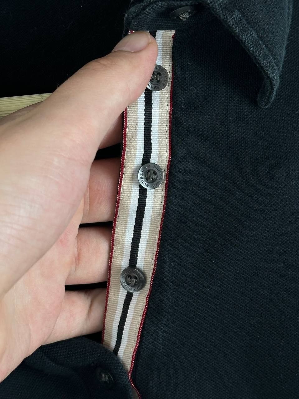 Burberry × Vintage Burberry Long Sleeve Rugby Polo Shirt Size L / US 10 / IT 46 - 6 Thumbnail