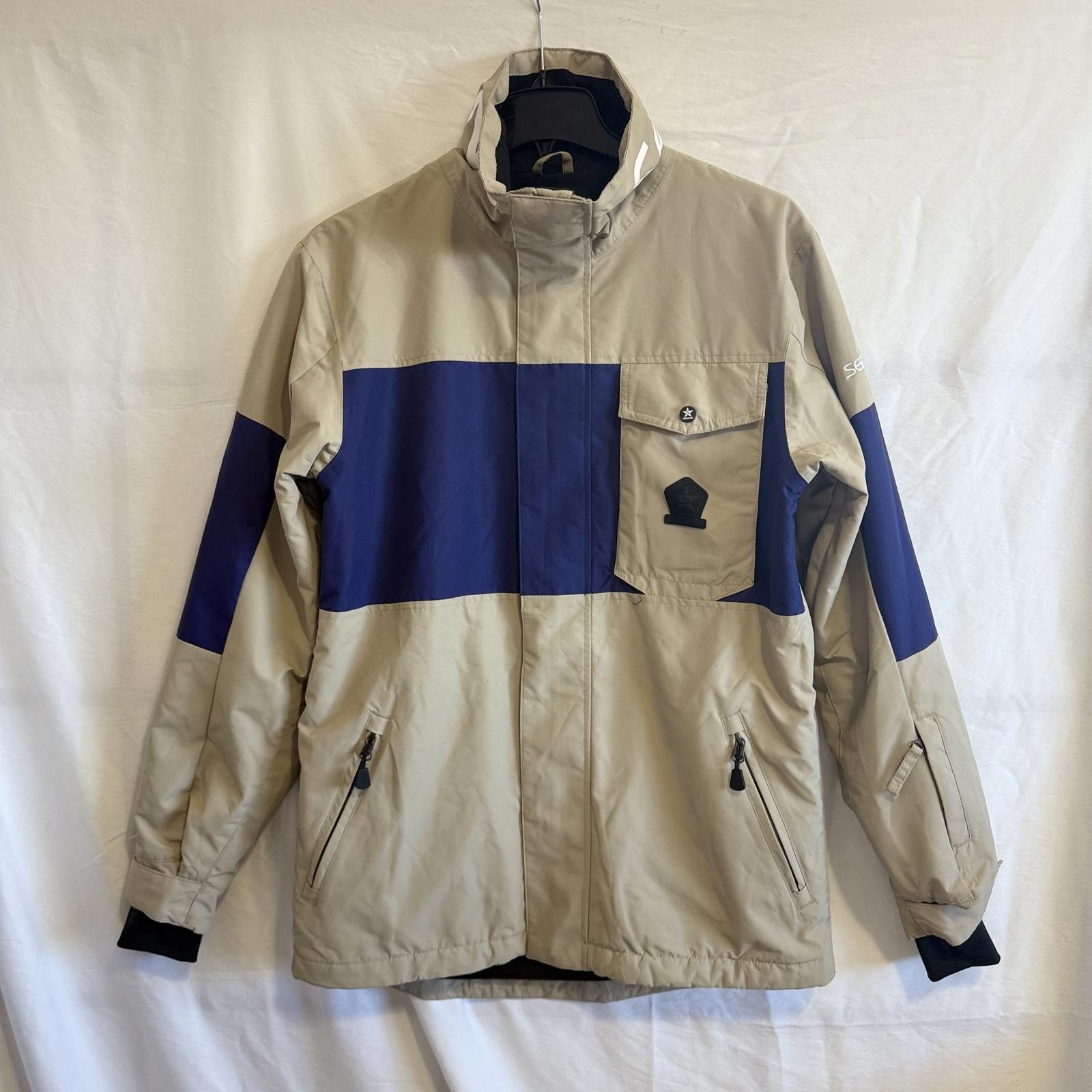 Sessions Sessions 10K Snowboard Ski Jacket Size Small Beige Navy Size US S / EU 44-46 / 1 - 2 Thumbnail