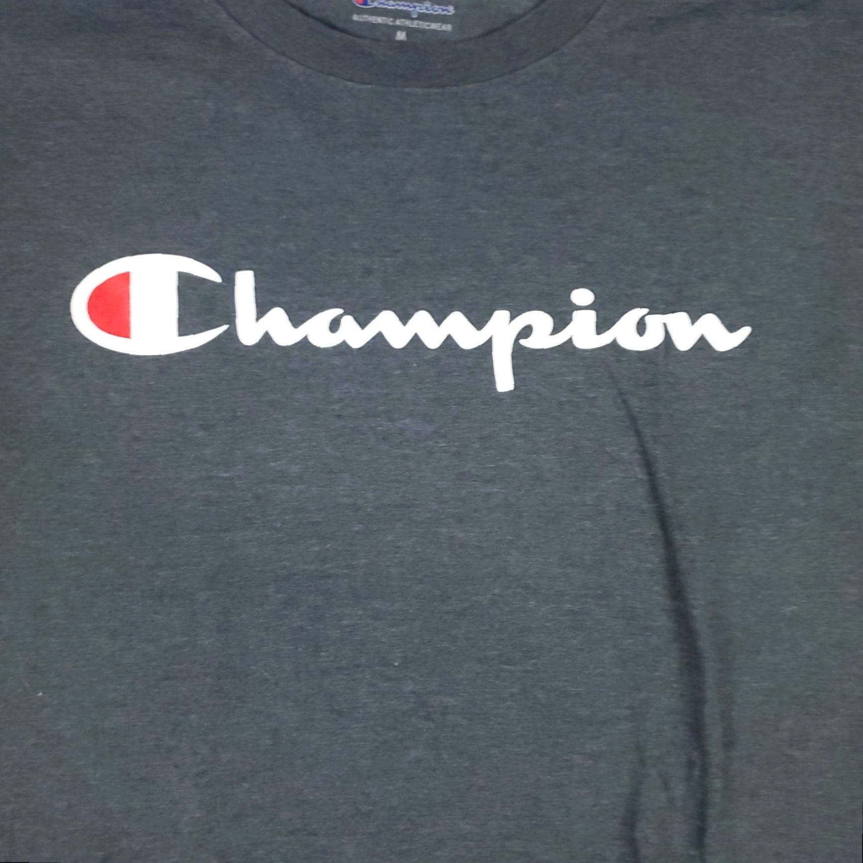 Champion Champion T-Shirt Adult Medium Gray Long Sleeve Crew Neck Regular Fit Unisex - Logo, Cotton - 2000s/Classic Sports Theme Size US M / EU 48-50 / 2 - 2 Thumbnail