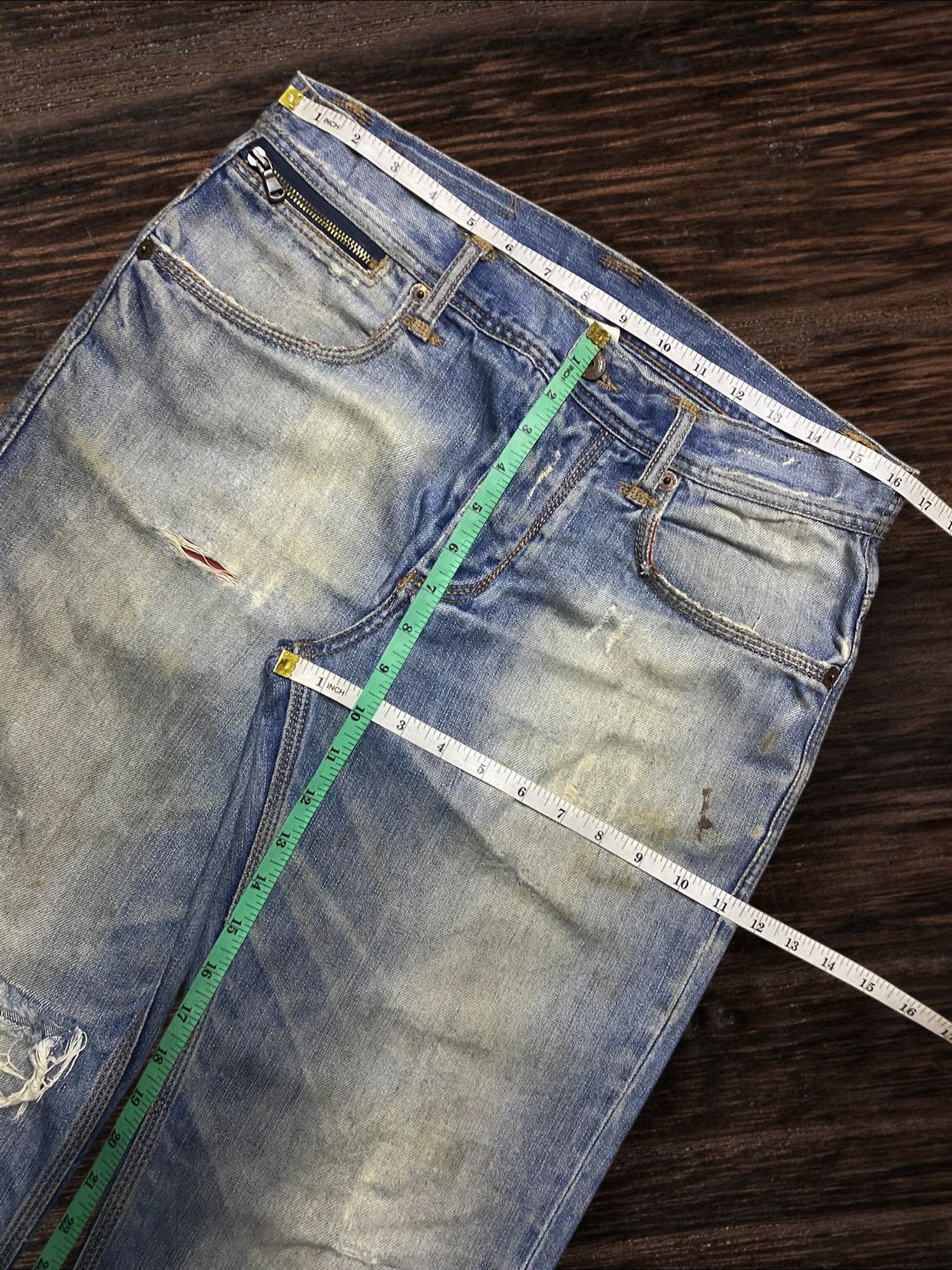 Rhude × Zara Vintage Reg Trademark Zara Jeans Distressed Loose Jeans Size US 33 - 18 Thumbnail