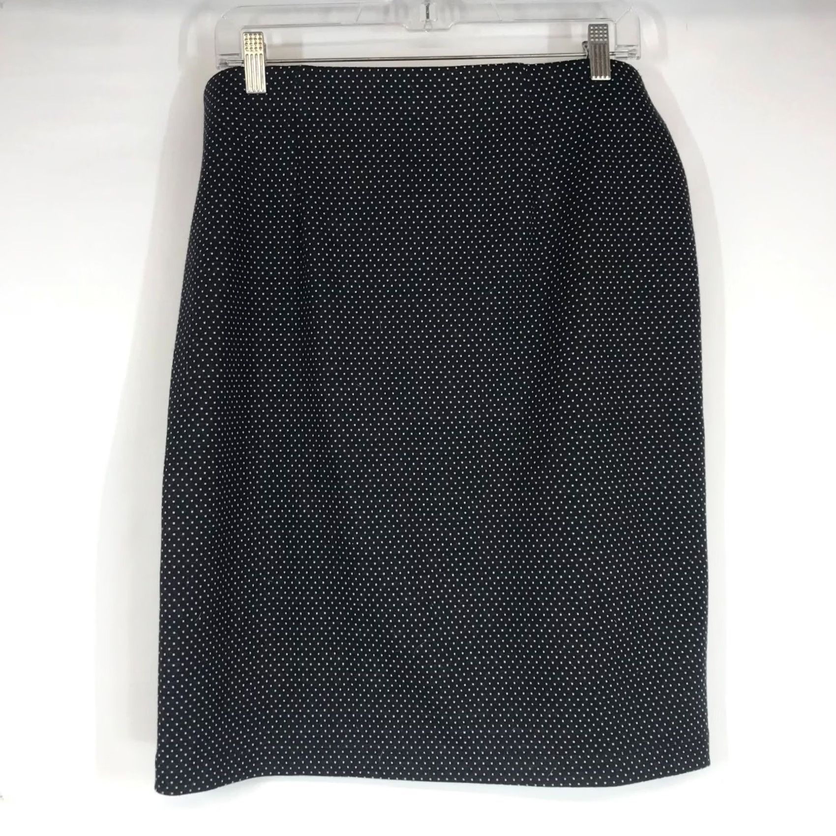 Loft LOFT Womens Large Black Polyester Skirt Pull-On Polka Dots Size 36" / US 14 / IT 50 - 4 Thumbnail