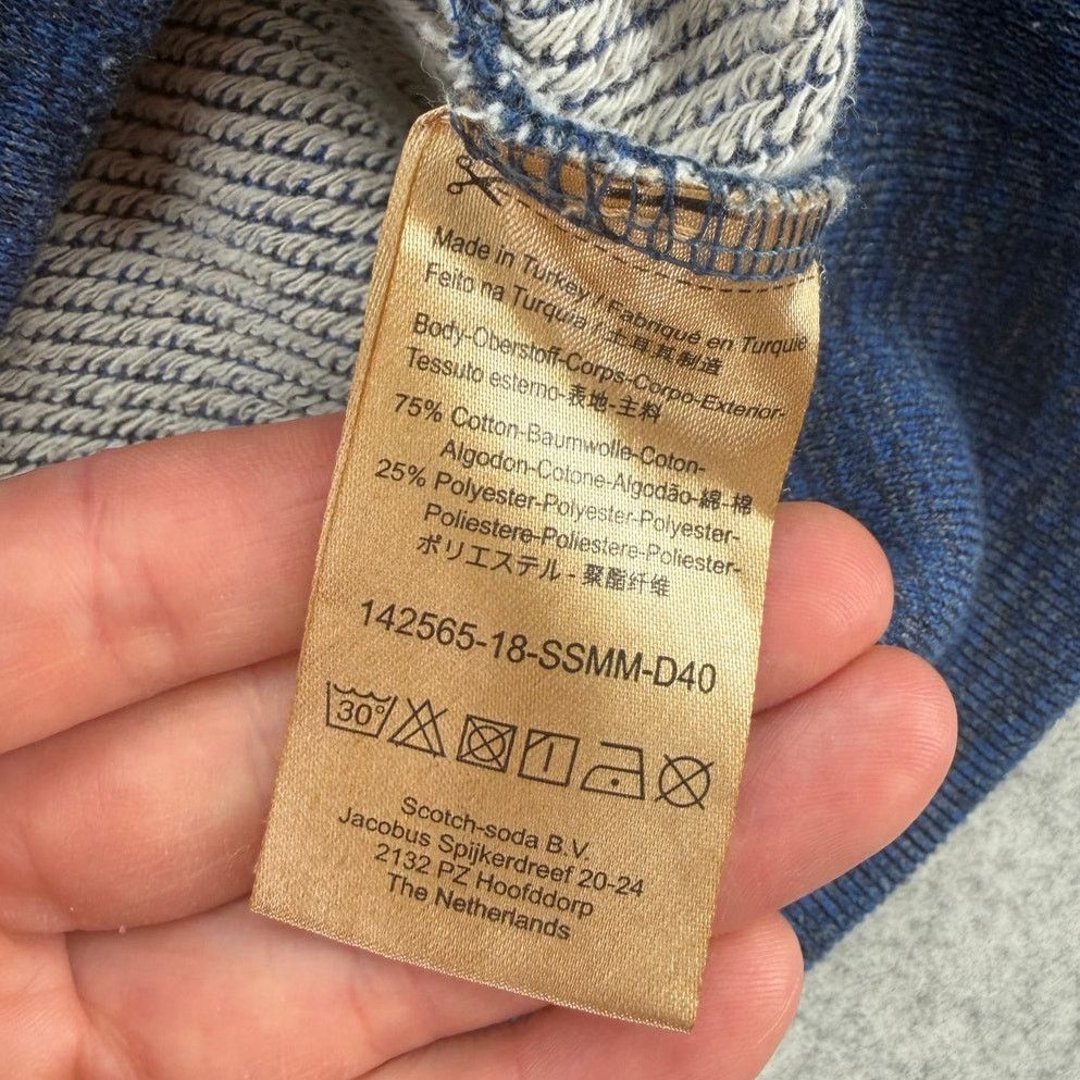Scotch & Soda Scotch & Soda Rise & Ride Soft Denim Blue Knitted Hoodie Size US M / EU 48-50 / 2 - 4 Thumbnail