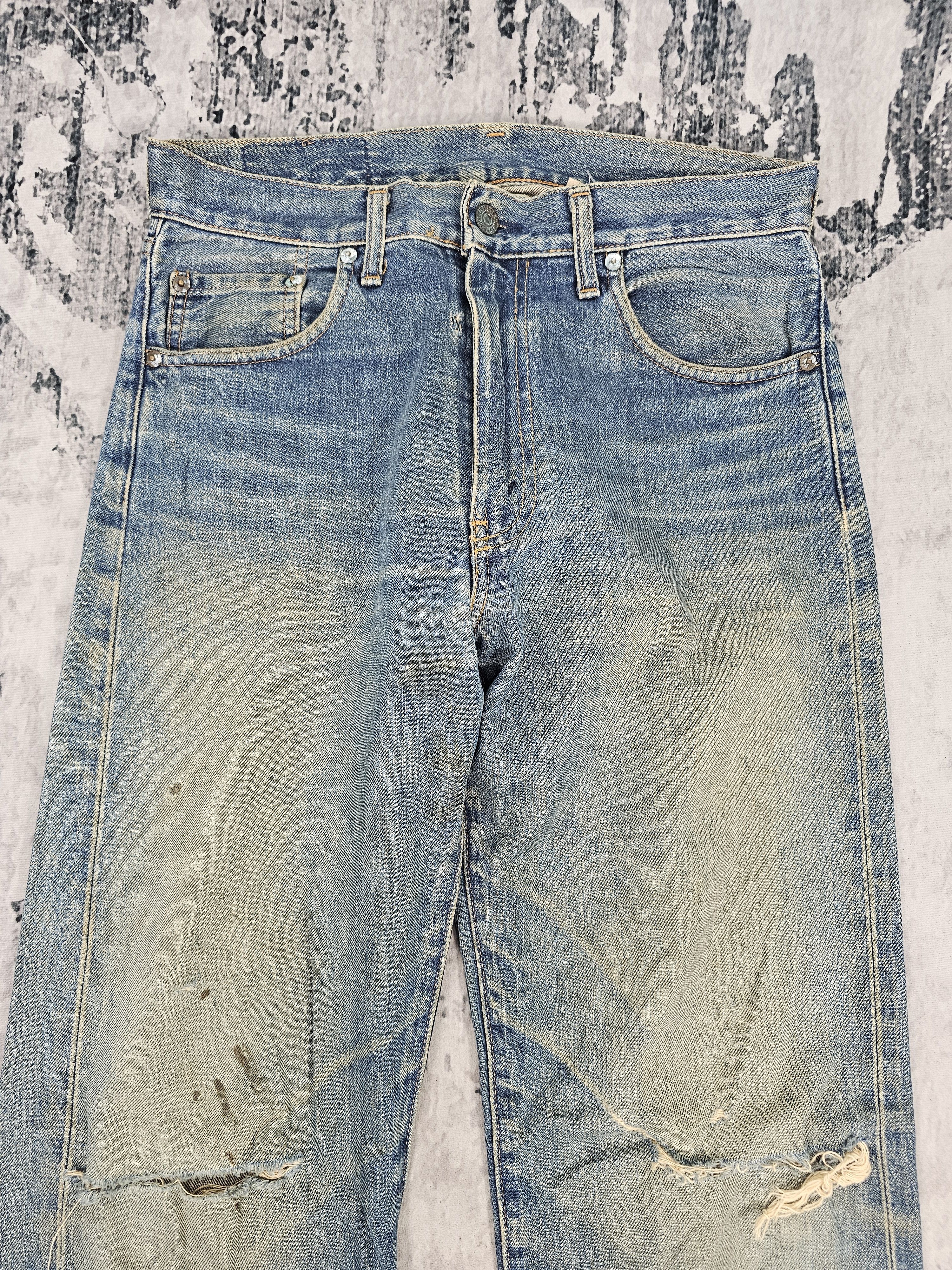 Levi's Vtg LEVIS 551 Z Ripped Selvedge Redline Big E Jeans L0452 Size US 30 / EU 46 - 11 Thumbnail