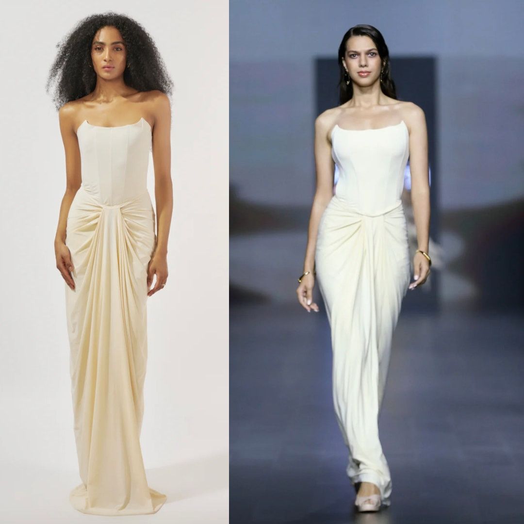 Other Deme by Gabriella | Pearl Gown in Off White Corset Maxi XL Size XL / US 12-14 / IT 48-50 - 17 Thumbnail