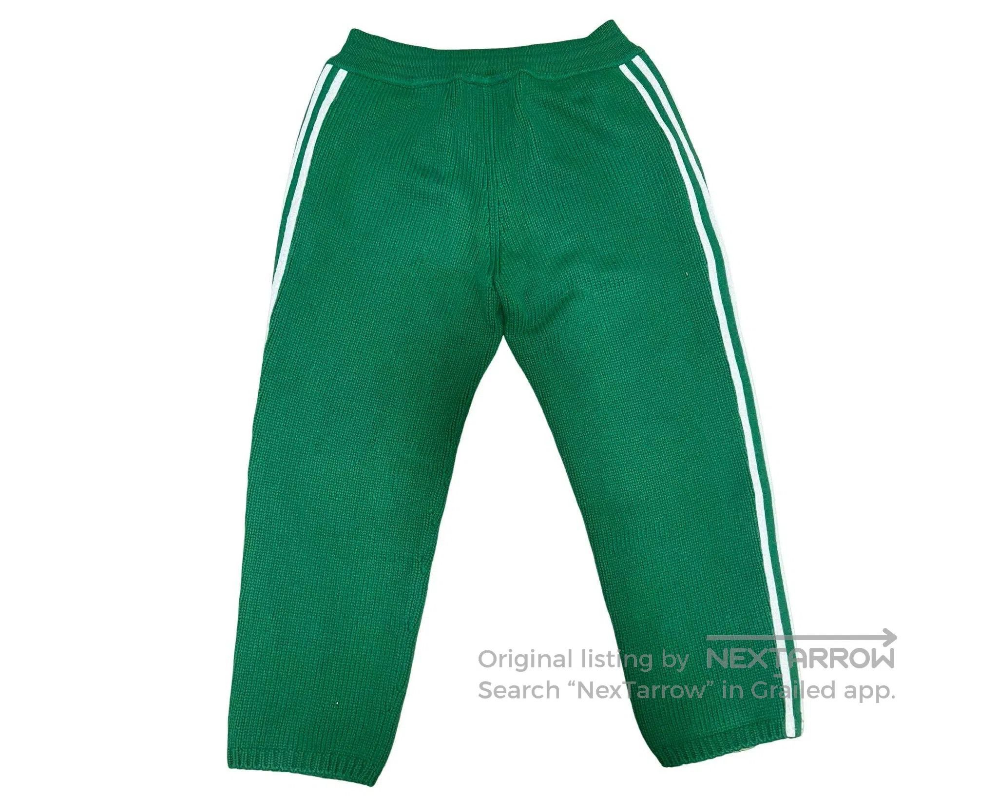 Gucci Guicci size XL Green Wool Knit Striped Trousers Size US 27 - 2 Thumbnail