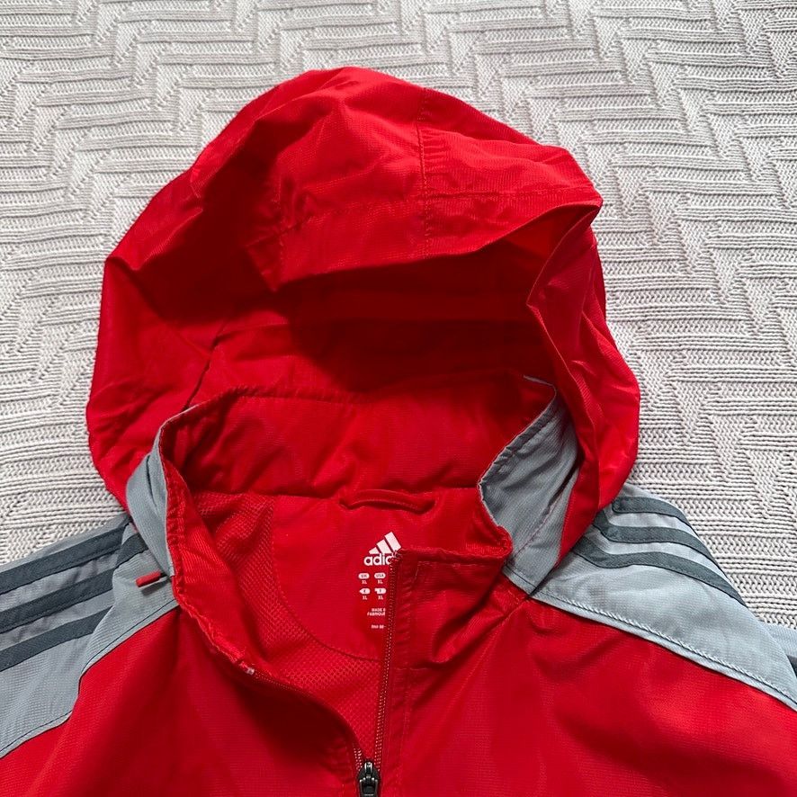 Adidas Adidas classic three stripe red and gray windbreaker size XL Size US XL / EU 56 / 4 - 5 Thumbnail