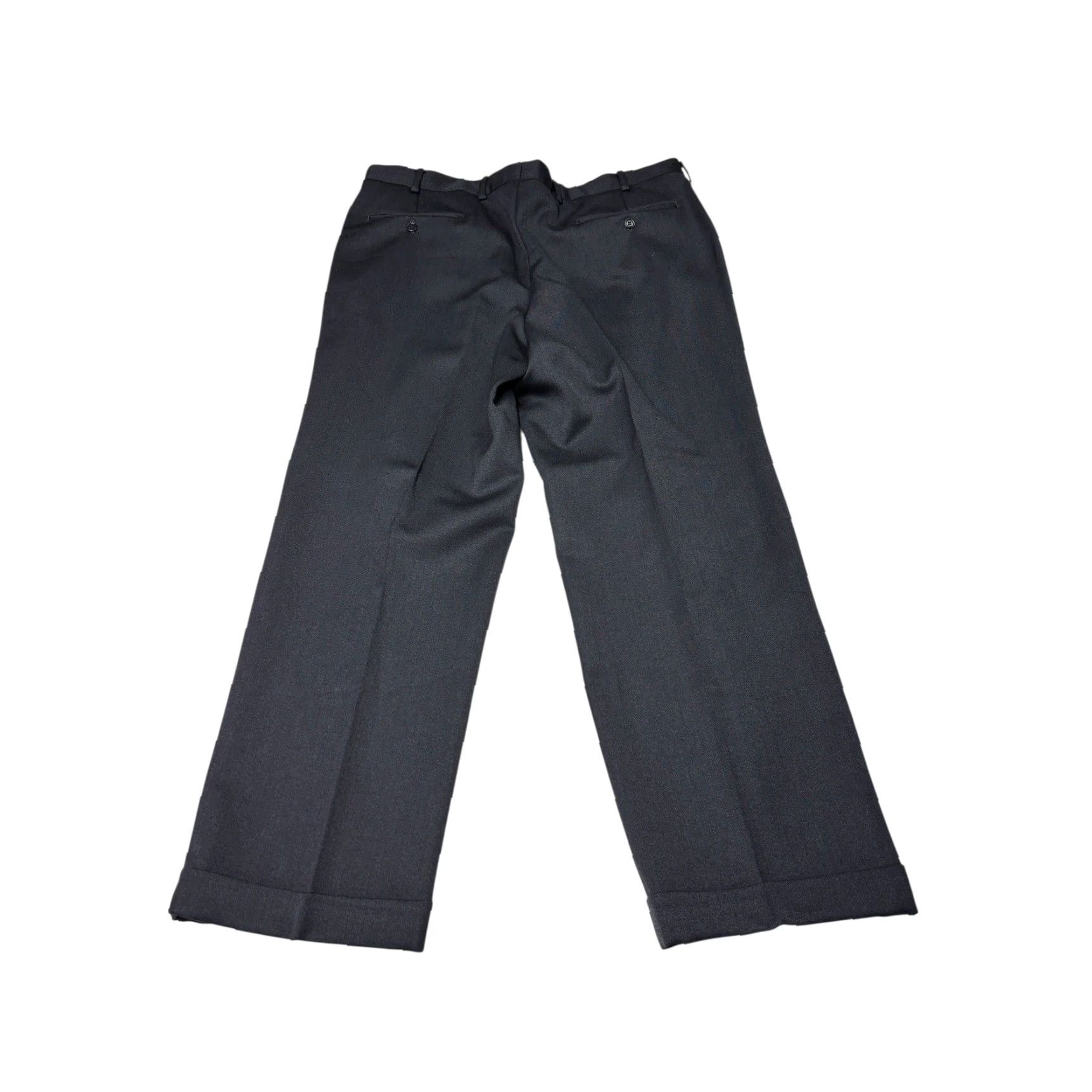 Lubiam Lubiam 1911 Mens Charcoal Gray Virgin Wool Pleated Cuffed Dress Pants W38xL29 Pants Dress Wool Gray Solid 90s? Size US 38 / EU 54 - 7 Thumbnail