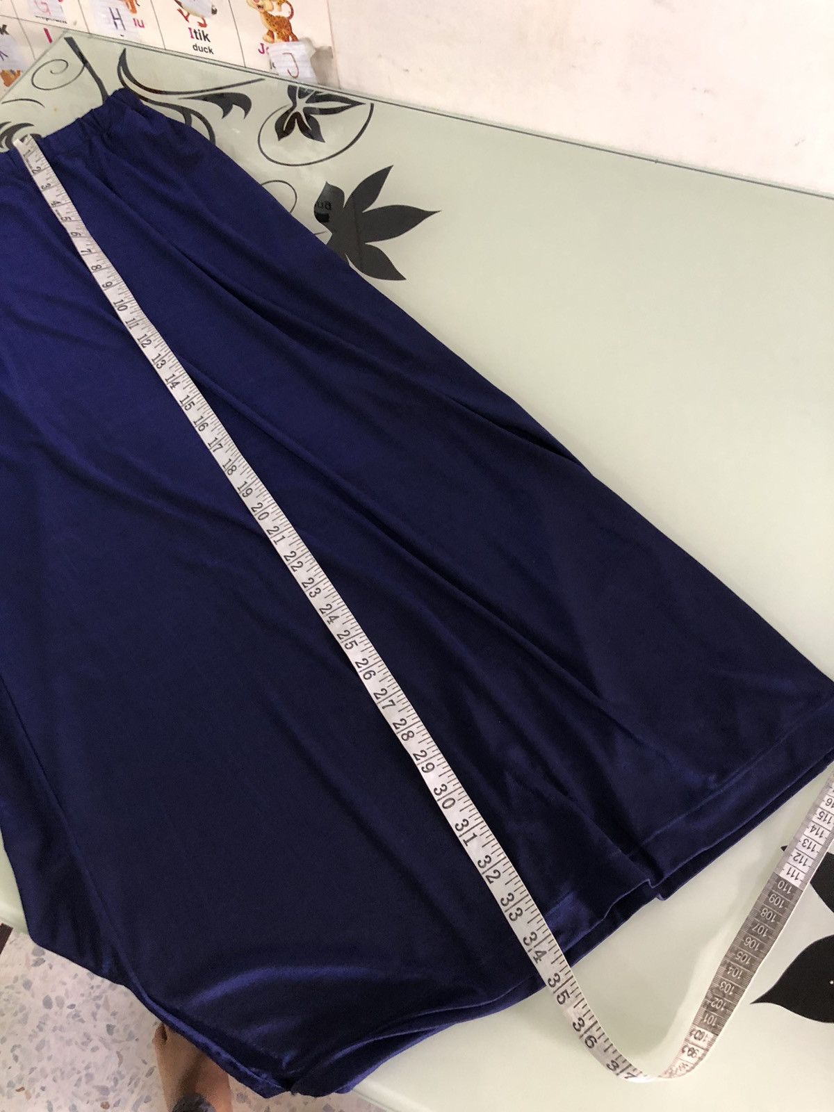 Pleats Please Issey Miyake ✨Vintage Issey Miyake Shiny Blue Stretchable Midi Skirt Size 25" / US 0 / IT 36 - 18 Thumbnail