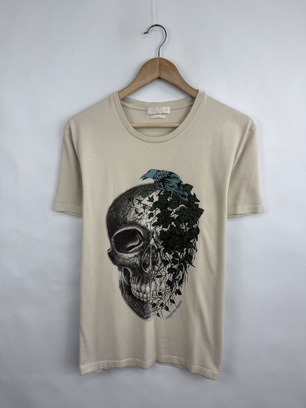 Alexander McQueen 🇮🇹 Alexander McQueen Skull Crow T-Shirt Made in Italy Rare Size US L / EU 52-54 / 3 - 3 Thumbnail