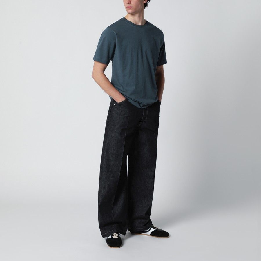 Dries Van Noten o1d2blof0226 Cotton T-Shirt in Petrol Green Size US S / EU 44-46 / 1 - 2 Thumbnail