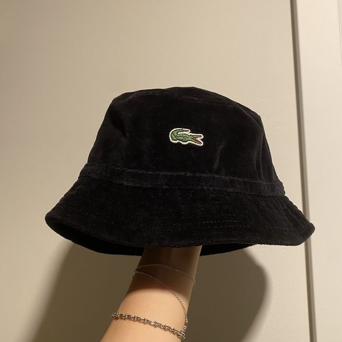 Supreme Supreme LACOSTE Velour Crusher Hat Black | Grailed