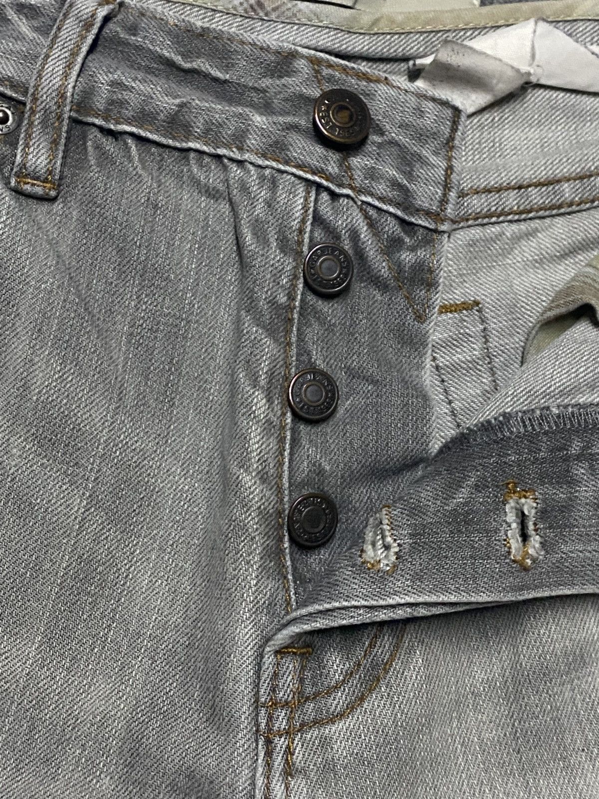 Gap Vintage Gap Denim Grey Distressed Slim Fit Jeans Size US 30 / EU 46 - 9 Thumbnail