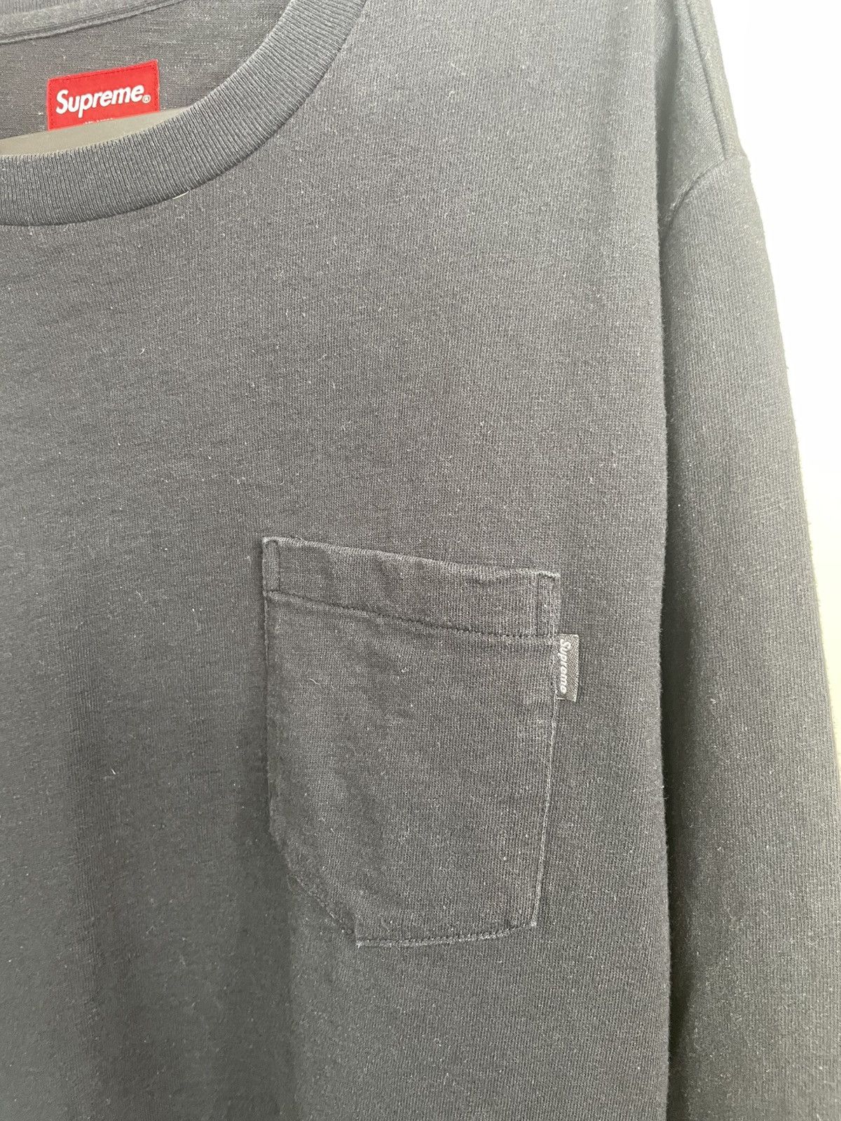 Supreme Supreme Long Sleeve Pocket Tee F/W13 Black Large Size US L / EU 52-54 / 3 - 3 Thumbnail