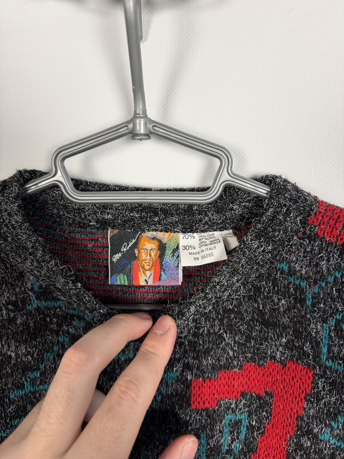 Vintage Mr. Rodia Vintage Crew Sweater Lightning Pattern Pullover Size US S / EU 44-46 / 1 - 6 Thumbnail