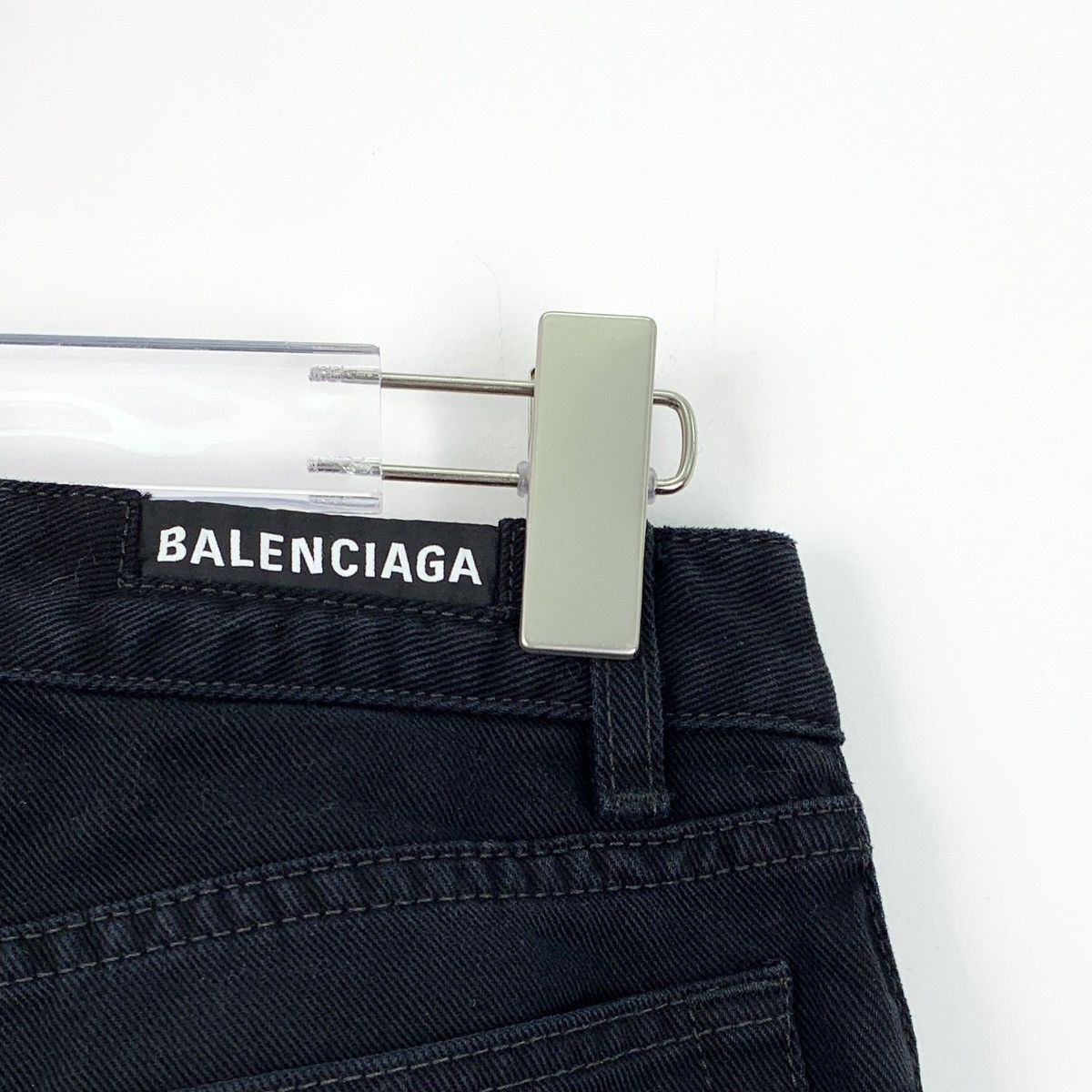 Balenciaga Balenciaga Black Cotton Denim Skirt K26WX Size 25" / US 0 / IT 36 - 5 Thumbnail