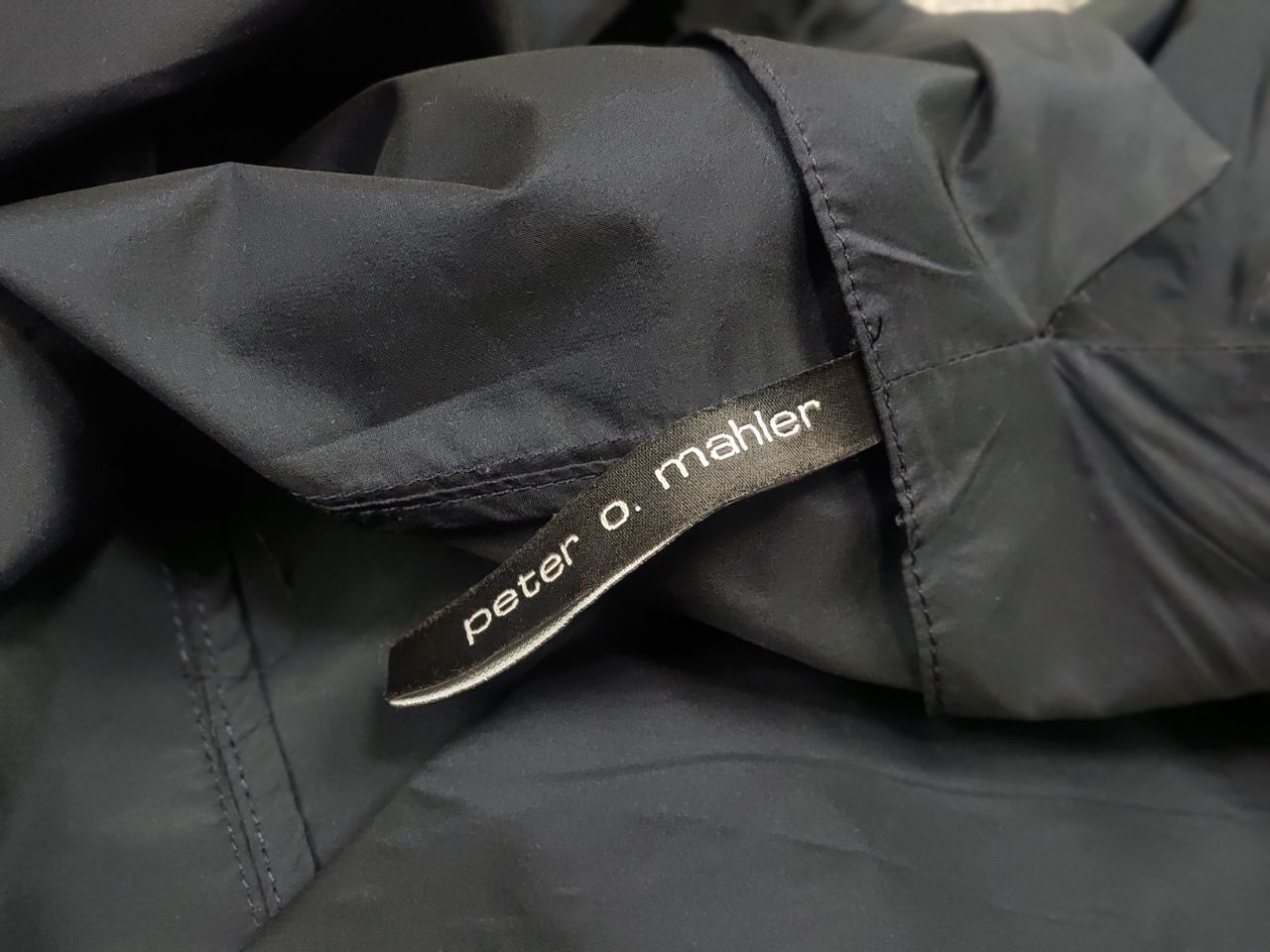 Vintage Peter O. Mahler Designer Asymmetrical Navy Jacket Minimalist Size L / US 10 / IT 46 - 16 Thumbnail