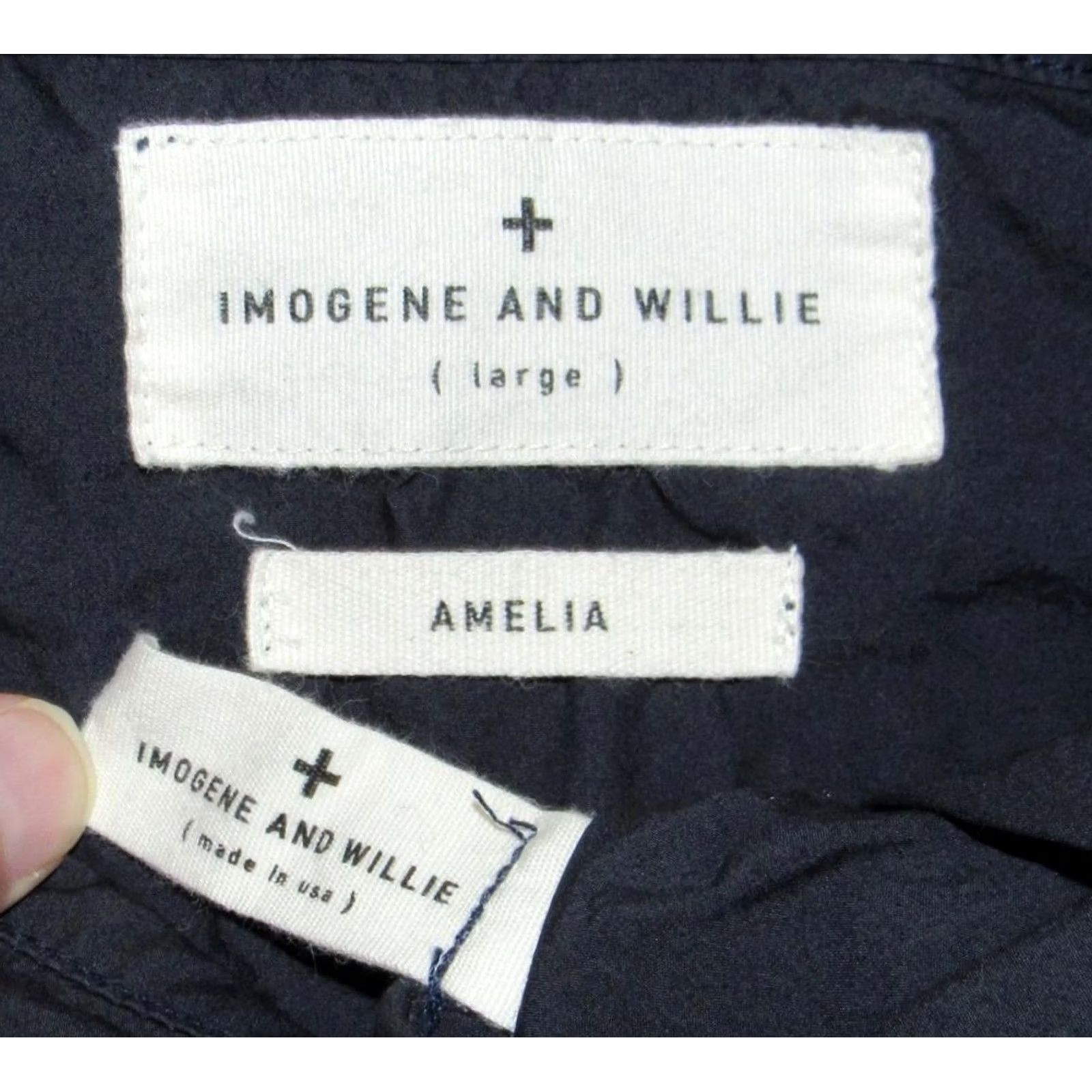 Imogene + Willie IMOGENE & WILLIE Navy Blue Amelia Long Sleeve Button Down Shirt Large Women's Large Navy Blue Amelia Shirt Button-Down XS? Size L / US 10 / IT 46 - 3 Thumbnail