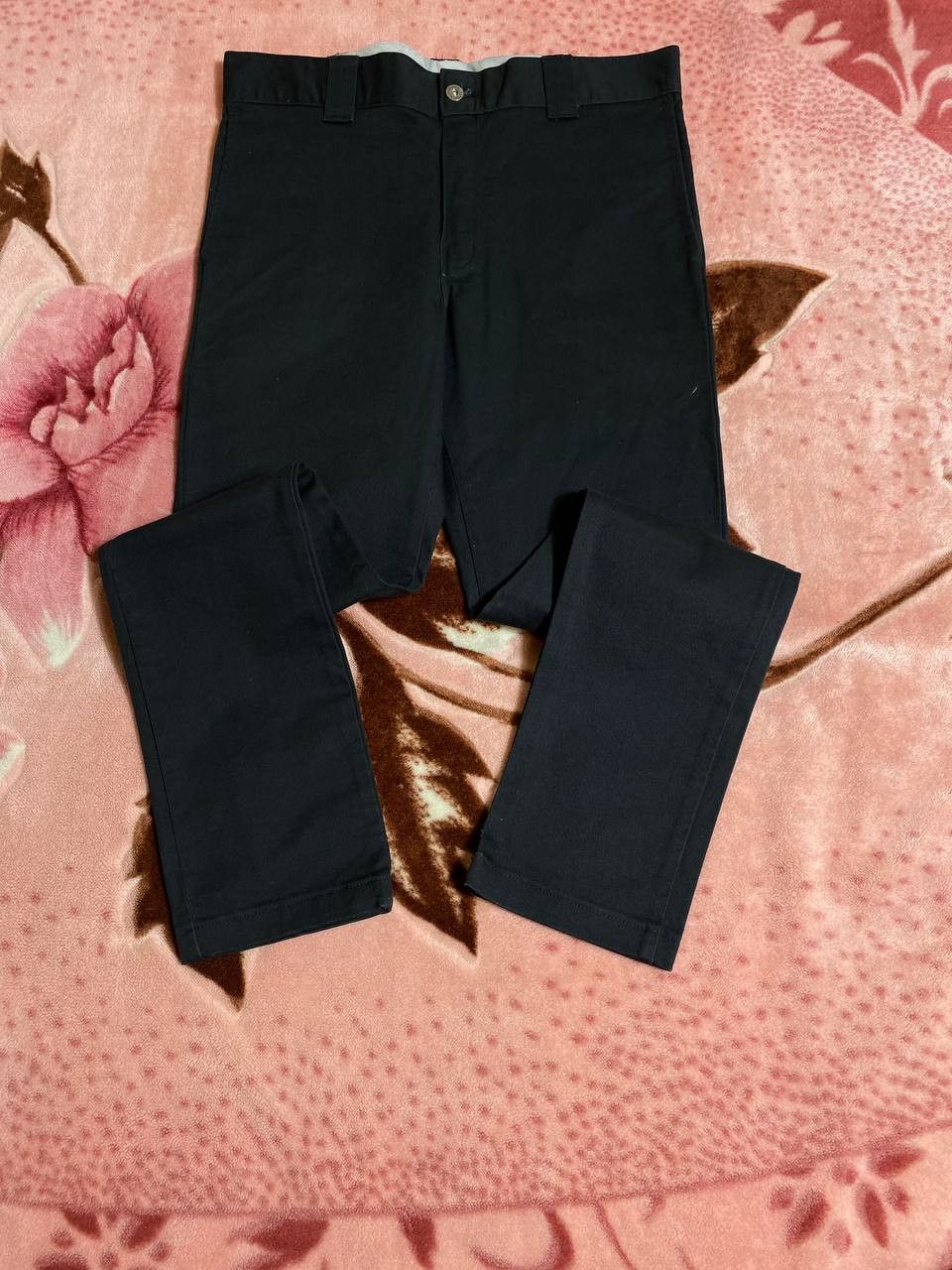 Dickies Dirty Painted Denim Distressed Patchwork Flared Baggy Size US 34 / EU 50 - 4 Thumbnail