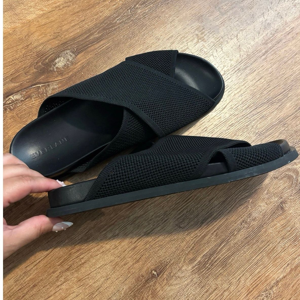 Everlane NEW Everlane The ReKnit Form Crossover Sandal Black Size 9 Size US 9 / IT 39 - 10 Thumbnail