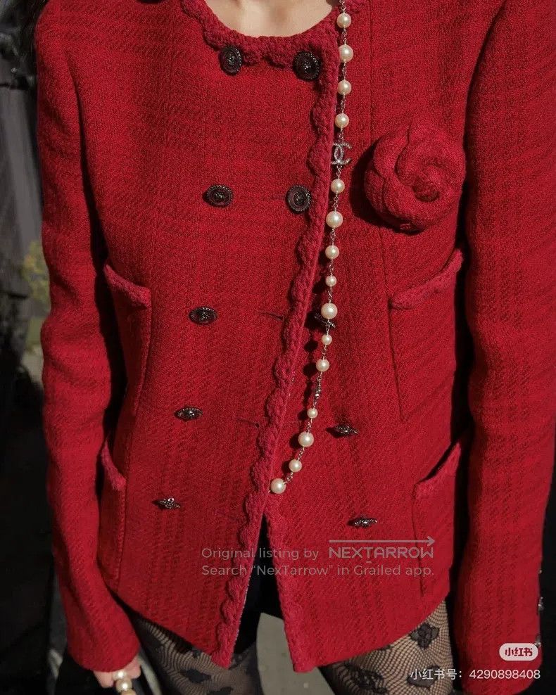 Chanel Chanel 24A double-breasted four-pocket tweed woven jacket Size XS / US 0-2 / IT 36-38 - 8 Thumbnail