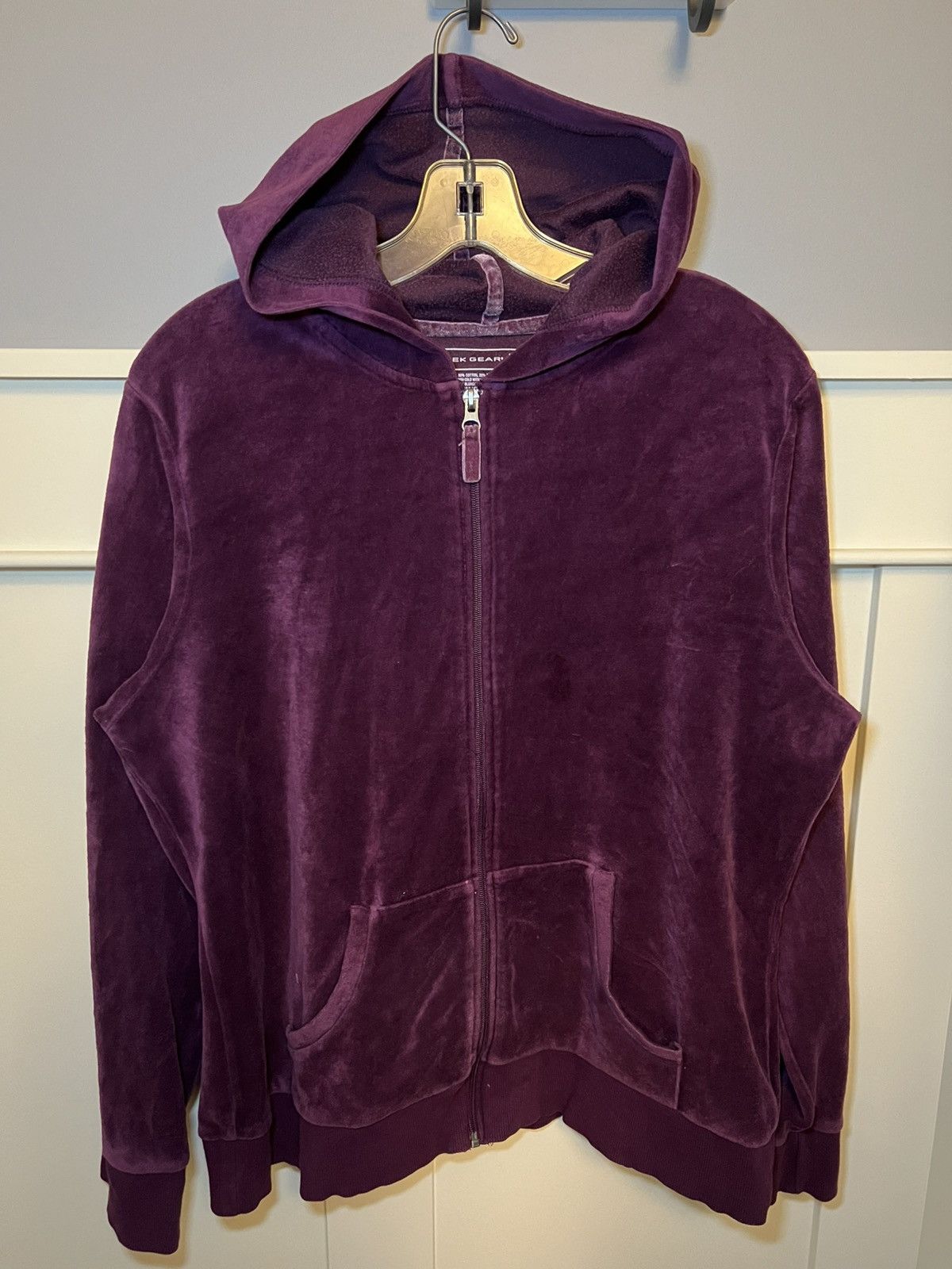 Tek Gear Vintage Tek Gear velvet zip-up hoodie Size US L / EU 52-54 / 3 - 1 Thumbnail