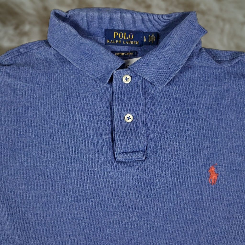 Ralph Lauren Ralph Lauren Polo Shirt Men Size Large Blue Casual Short Sleeve Classic Fit Size US L / EU 52-54 / 3 - 1 Thumbnail