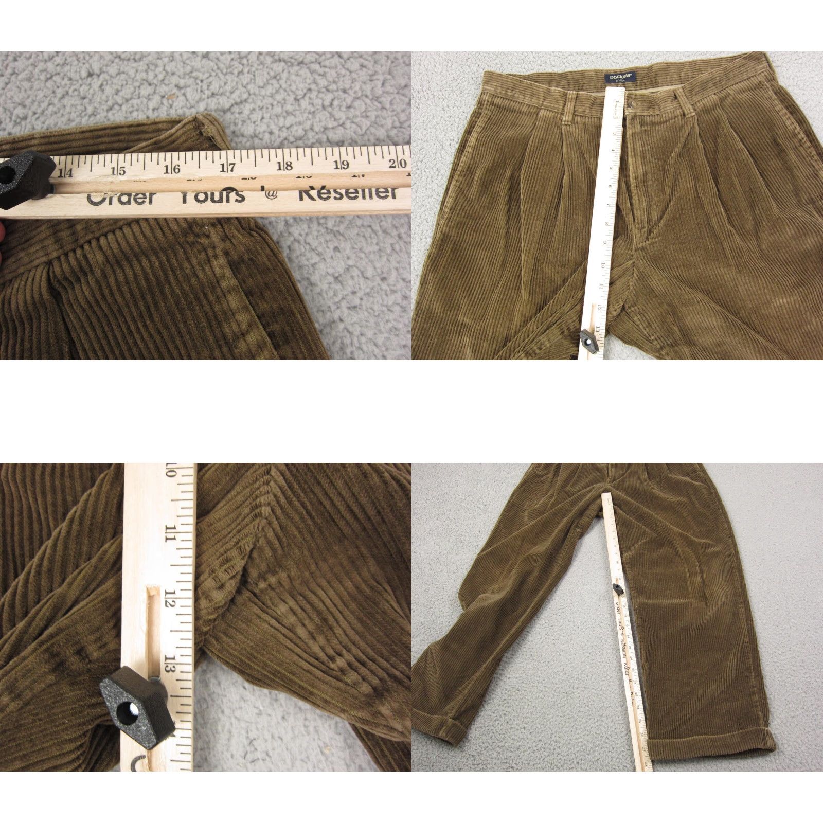 Dockers VINTAGE Dockers Pants Khakis Corduroy Green 36x30 Men Straight Baggy 90s Khakis Mens Dockers Pants Size US 36 / EU 52 - 8 Thumbnail