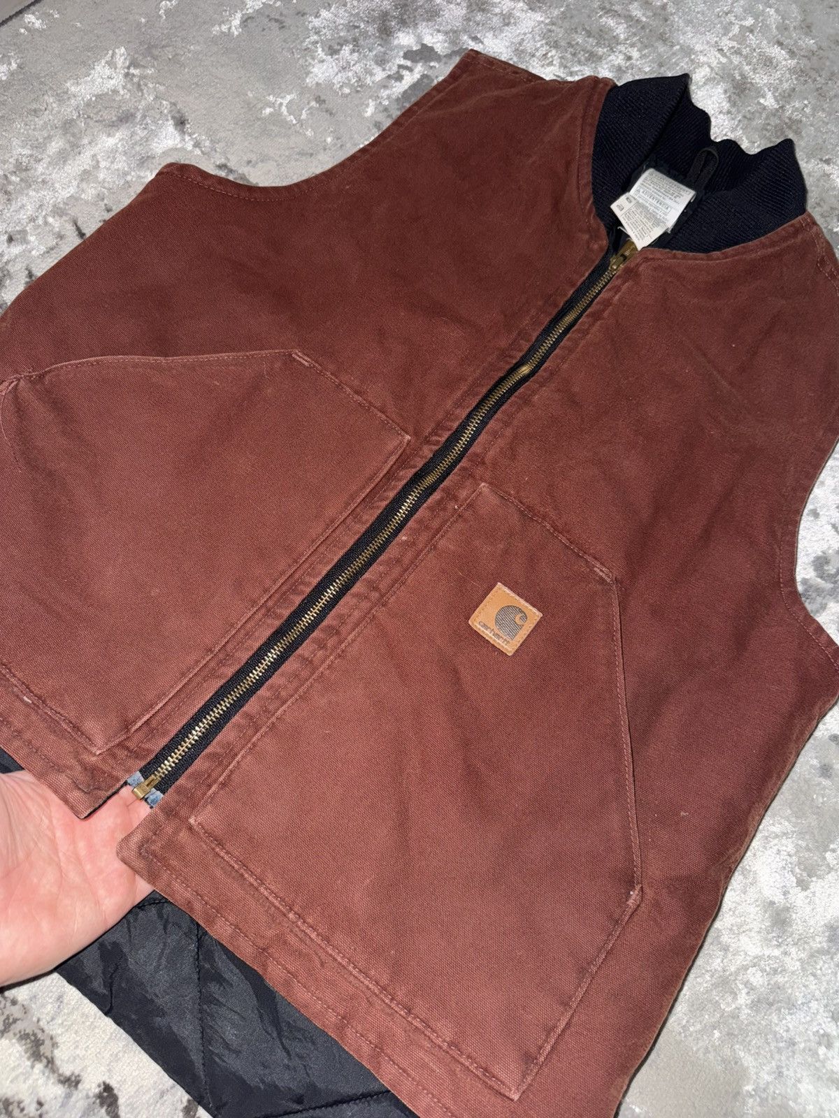 Carhartt Vintage Carhartt Vest Mens Medium Clay Red Quilt Lined Size US M / EU 48-50 / 2 - 2 Thumbnail