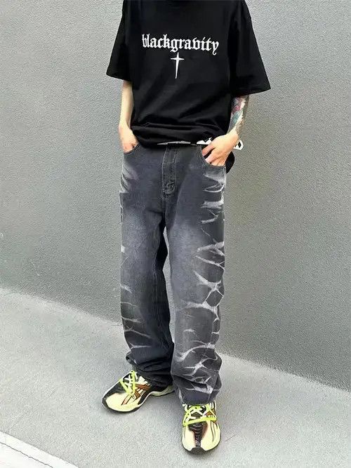 Designer × Vintage tie dye faded baggy skate hiphop pants Size US 31 - 2 Thumbnail