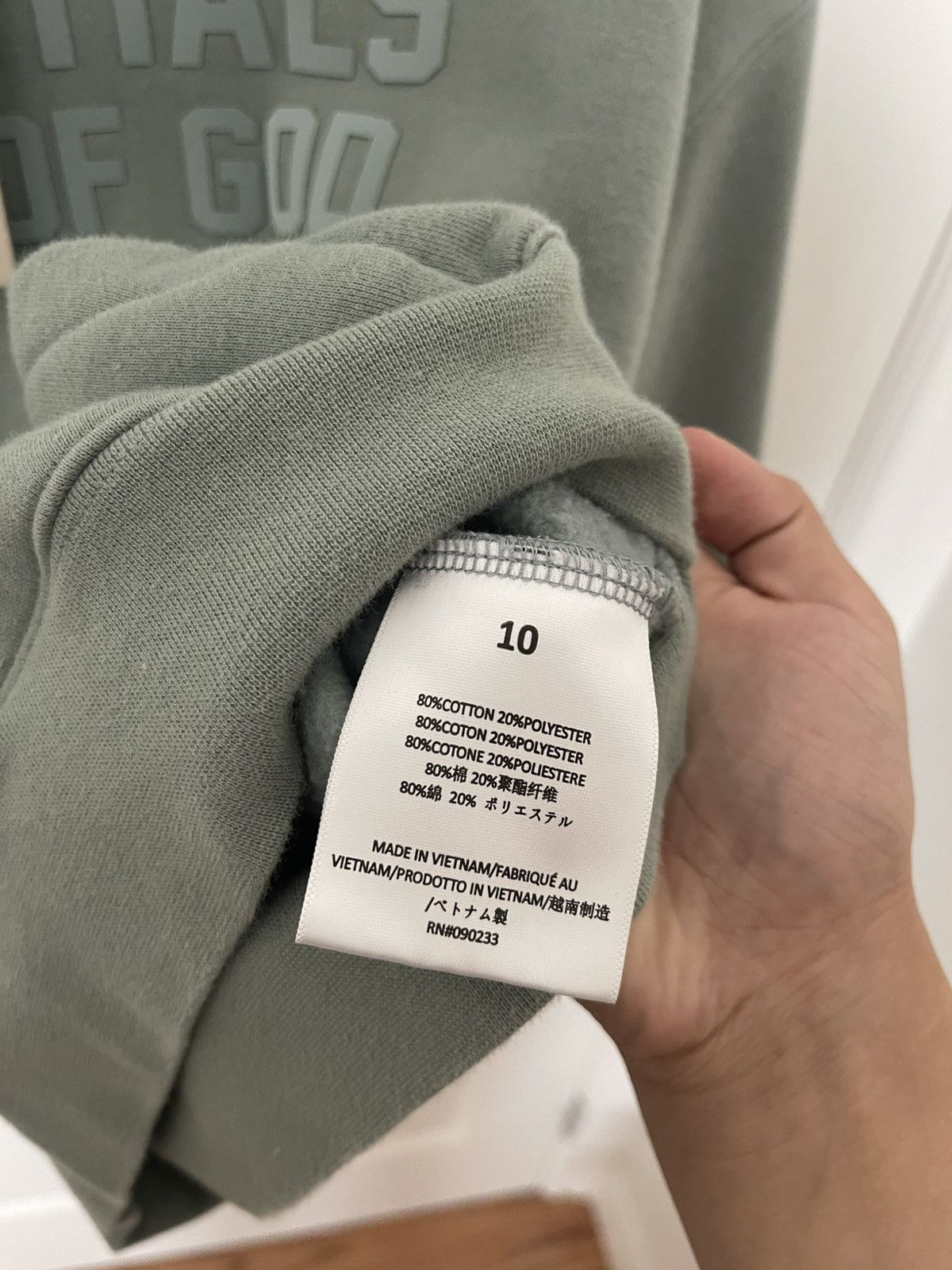 Fear of God Fear of God Essentials Hoodie Haze Blue/Green Size L / US 10 / IT 46 - 4 Thumbnail