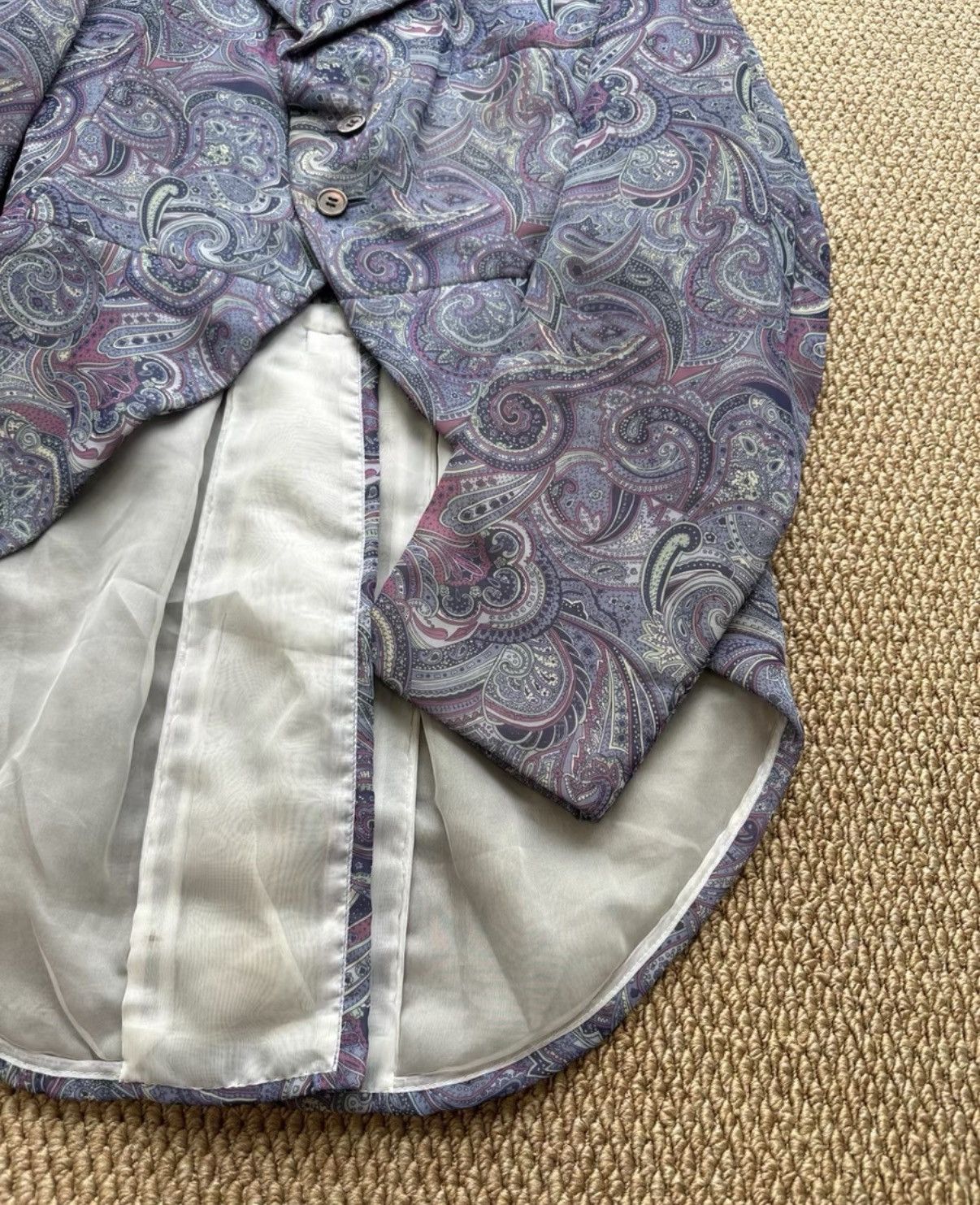 Comme des Garcons COMME des GARÇONS Purple Tone Paisley Tuxedo Blazer K23 Size US M / EU 48-50 / 2 - 4 Thumbnail