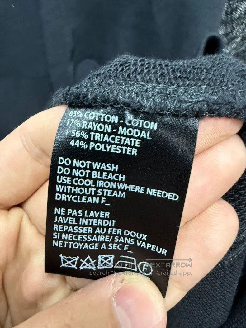 Ann Demeulemeester Black Oversized Sweatshirt with Mesh Sleeves. Size US M / EU 48-50 / 2 - 6 Thumbnail