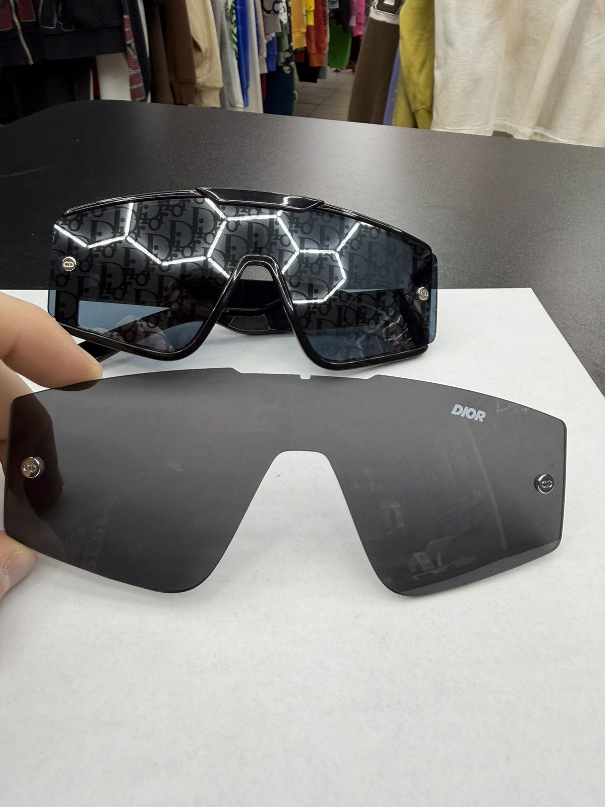 Dior Diorxtrem MU Black Mask Sunglasses & Interchangeable Lenses Size ONE SIZE - 11 Thumbnail