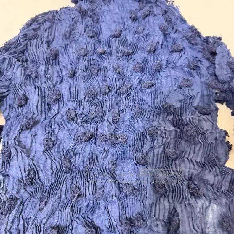 Issey Miyake Issey Miyake Ruffle Blue Pom Pom Turtleneck Long Sleeve Size M / US 6-8 / IT 42-44 - 3 Thumbnail