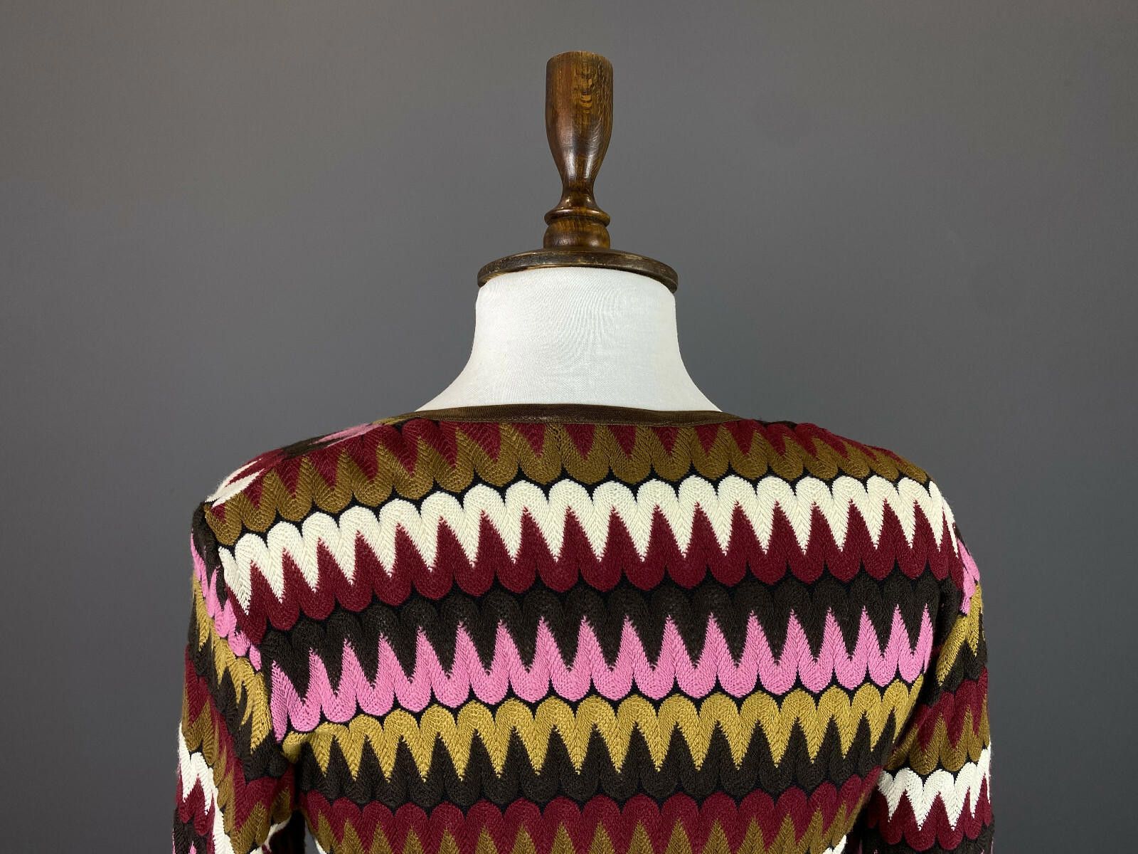 Designer Ana Alcazar Multicolor Geometric Bodycon Midi Dress Size 38 Size M / US 6-8 / IT 42-44 - 6 Thumbnail