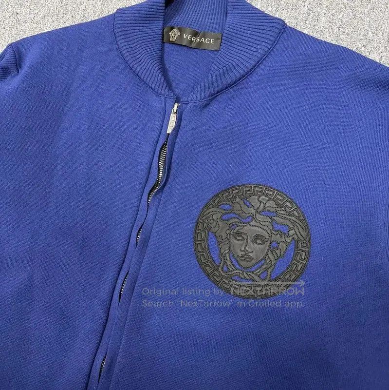 Versace Versace Blue Cotton Pullover Sweater . Size US S / EU 44-46 / 1 - 3 Thumbnail