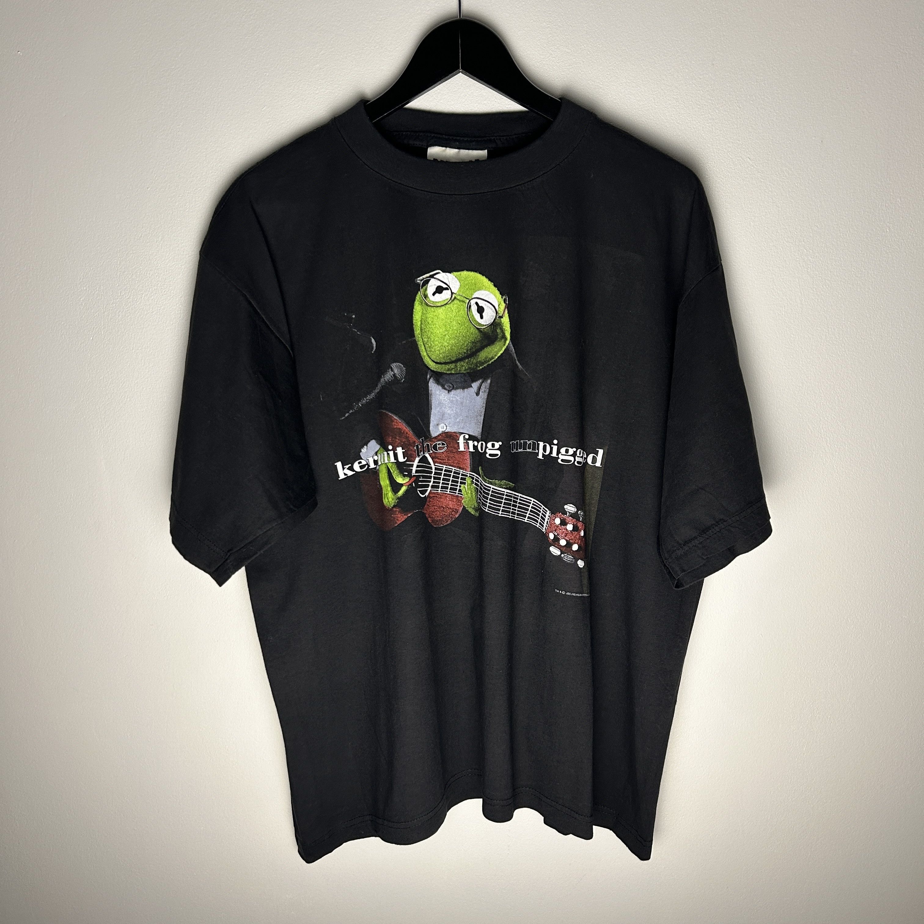 Cartoon Network Vintage Kermit The Frog Unpigged Parody 90’s Band T-shirt Size US XL / EU 56 / 4 - 1 Thumbnail