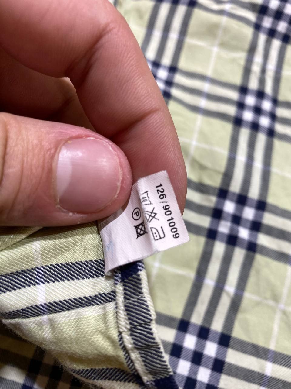 Burberry Burberry London Mens Dress Shirt Plaid Cotton Button Size US XXL / EU 58 / 5 - 4 Thumbnail