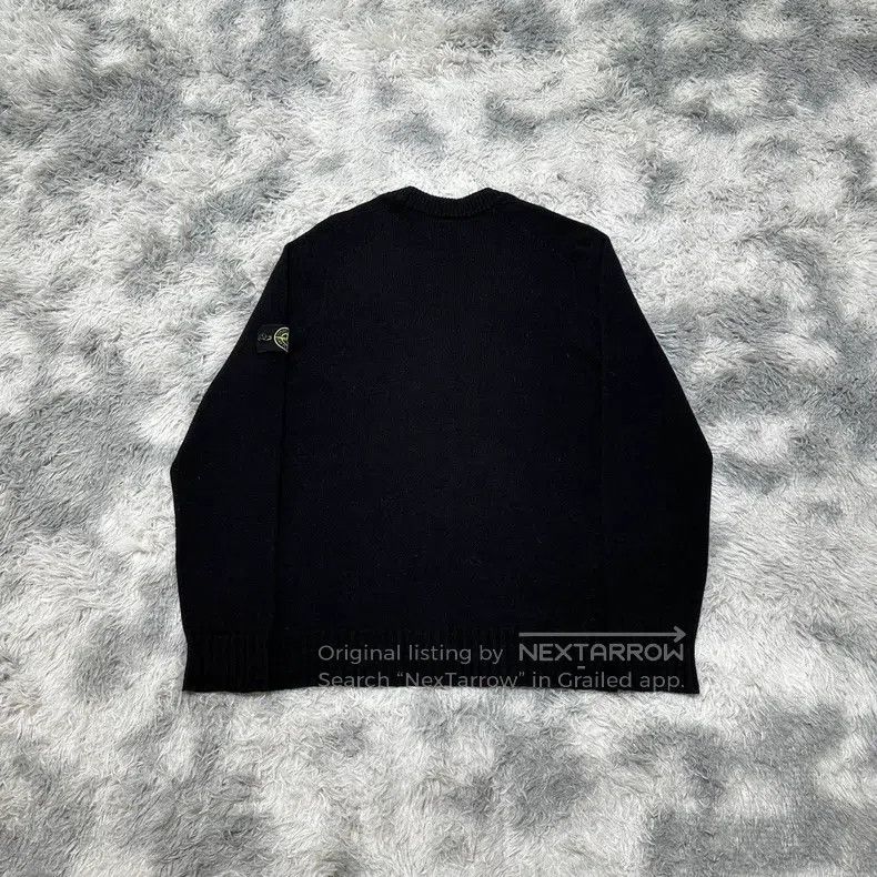 Stone Island Stone Island Wool V-Neck Knit Sweater Cardigan Black XL Si Size US L / EU 52-54 / 3 - 2 Thumbnail