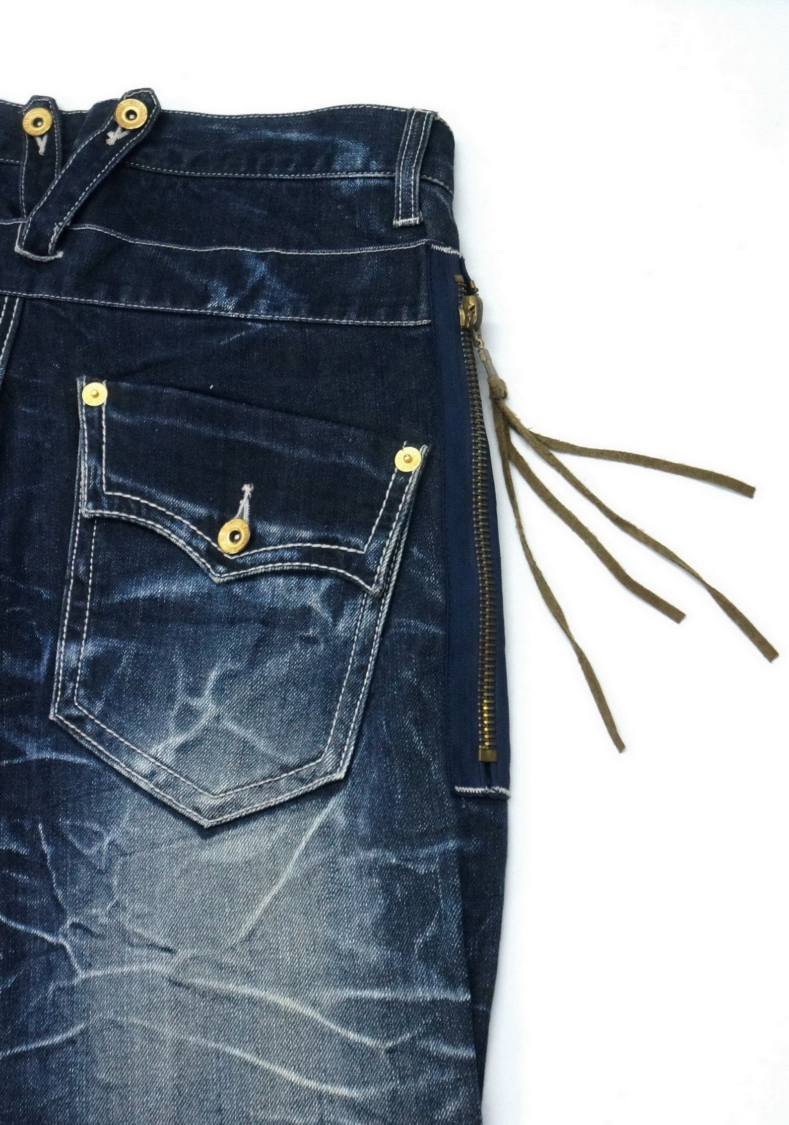 Japanese Brand Sick Rare Nylaus Japan Claw mark Flared Jeans Size US 31 - 13 Thumbnail