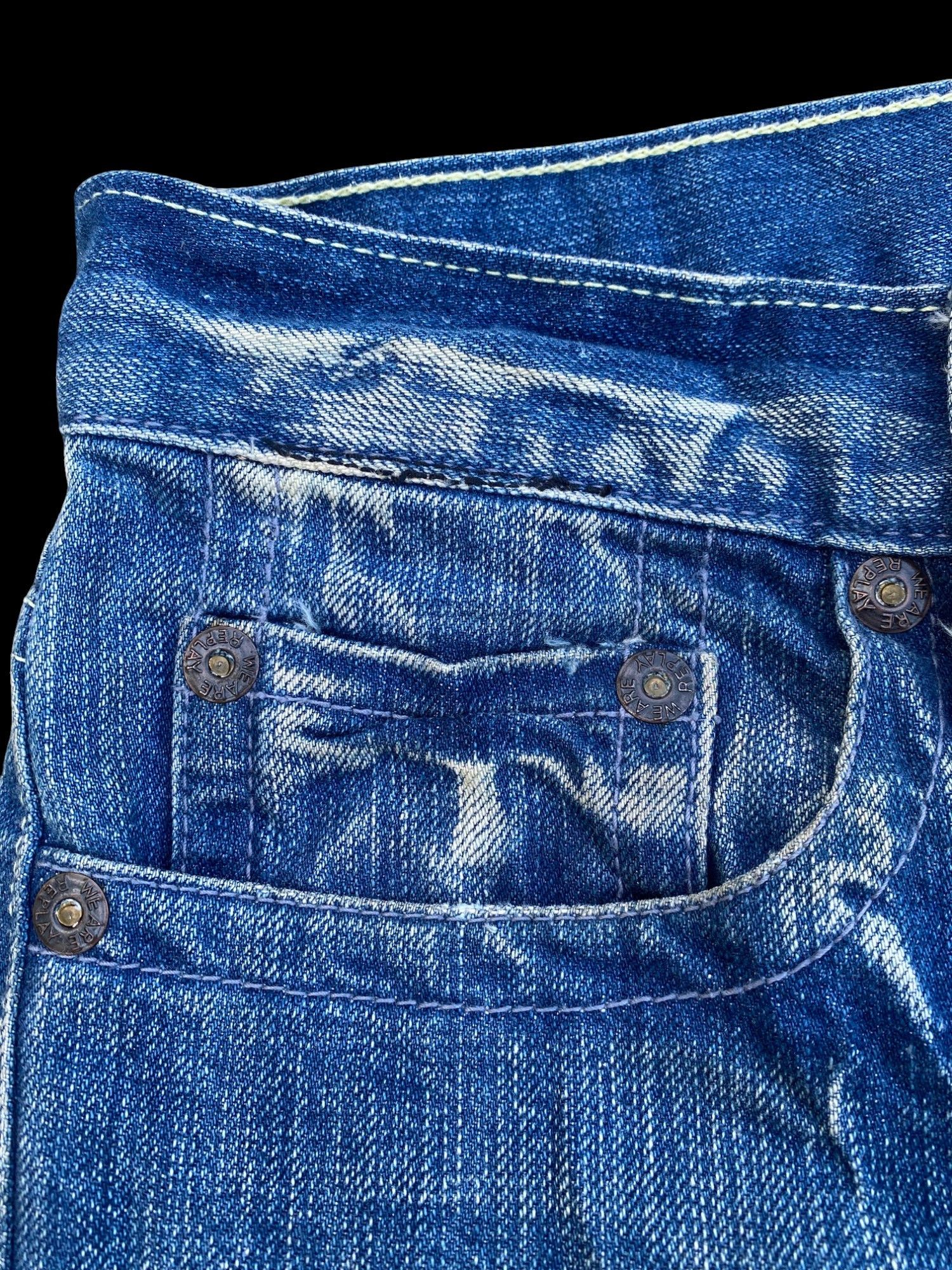 Replay (30x28)FLARED Replay faded wash dirty jean Lowrise Size US 30 / EU 46 - 6 Thumbnail