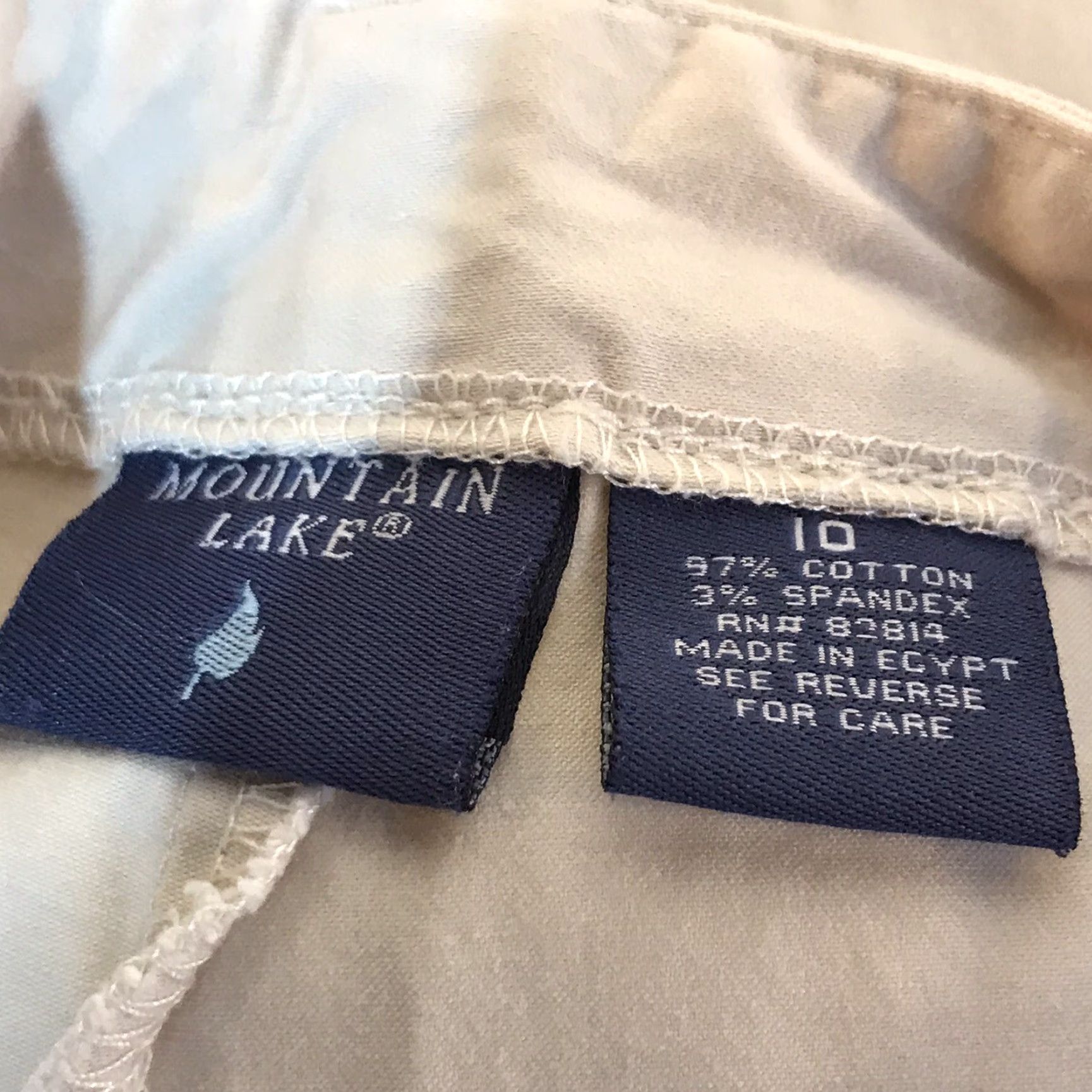 Vintage VINTAGE Mountain Lake Womens Khaki Dress Shorts Size 10 Casual Summer Pockets Cotton Spandex EUC Size 32" / US 10 / IT 46 - 3 Thumbnail