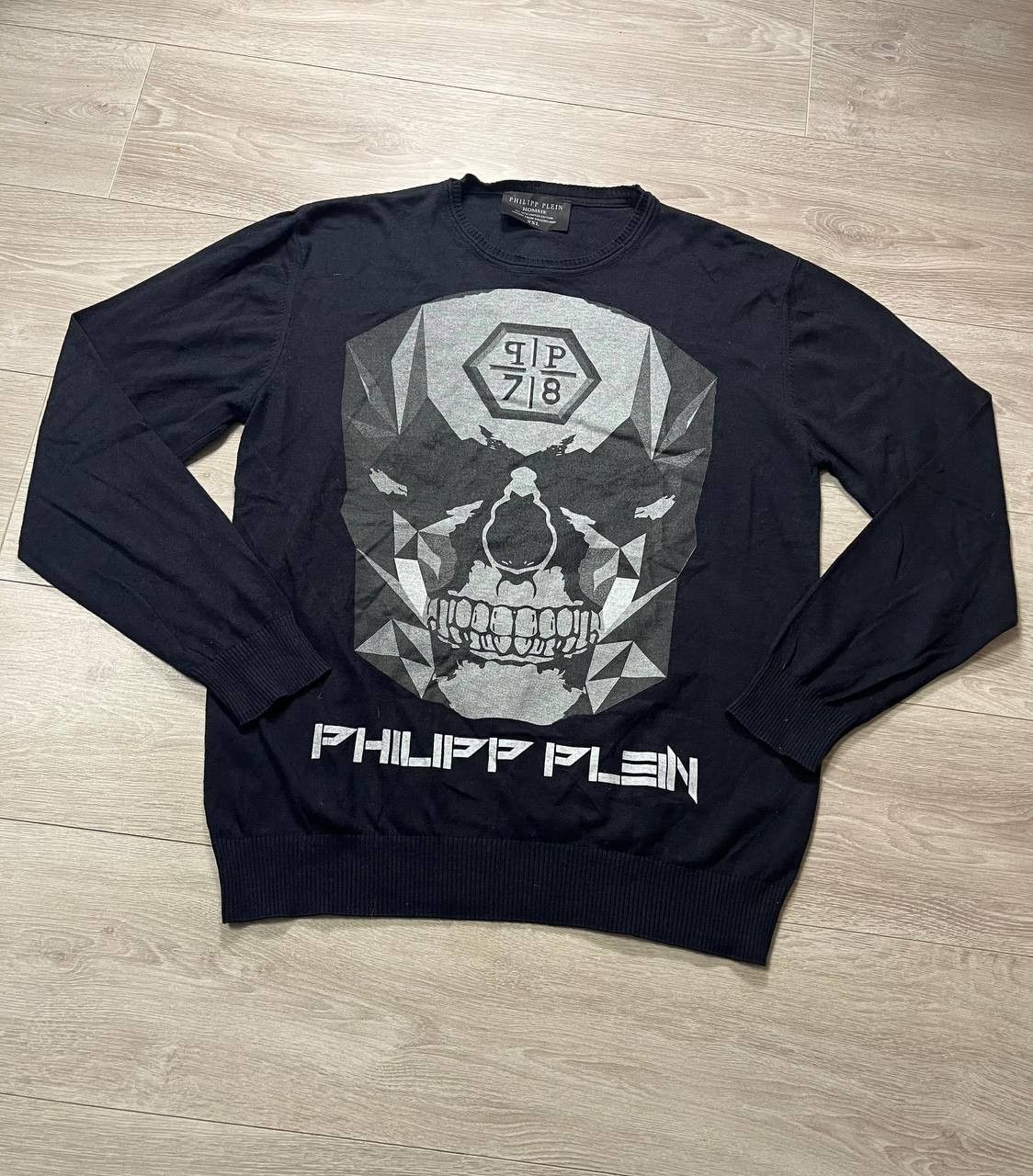 Philipp Plein Black Sweater Philipp Plein Italy big logo Size US L / EU 52-54 / 3 - 1 Thumbnail