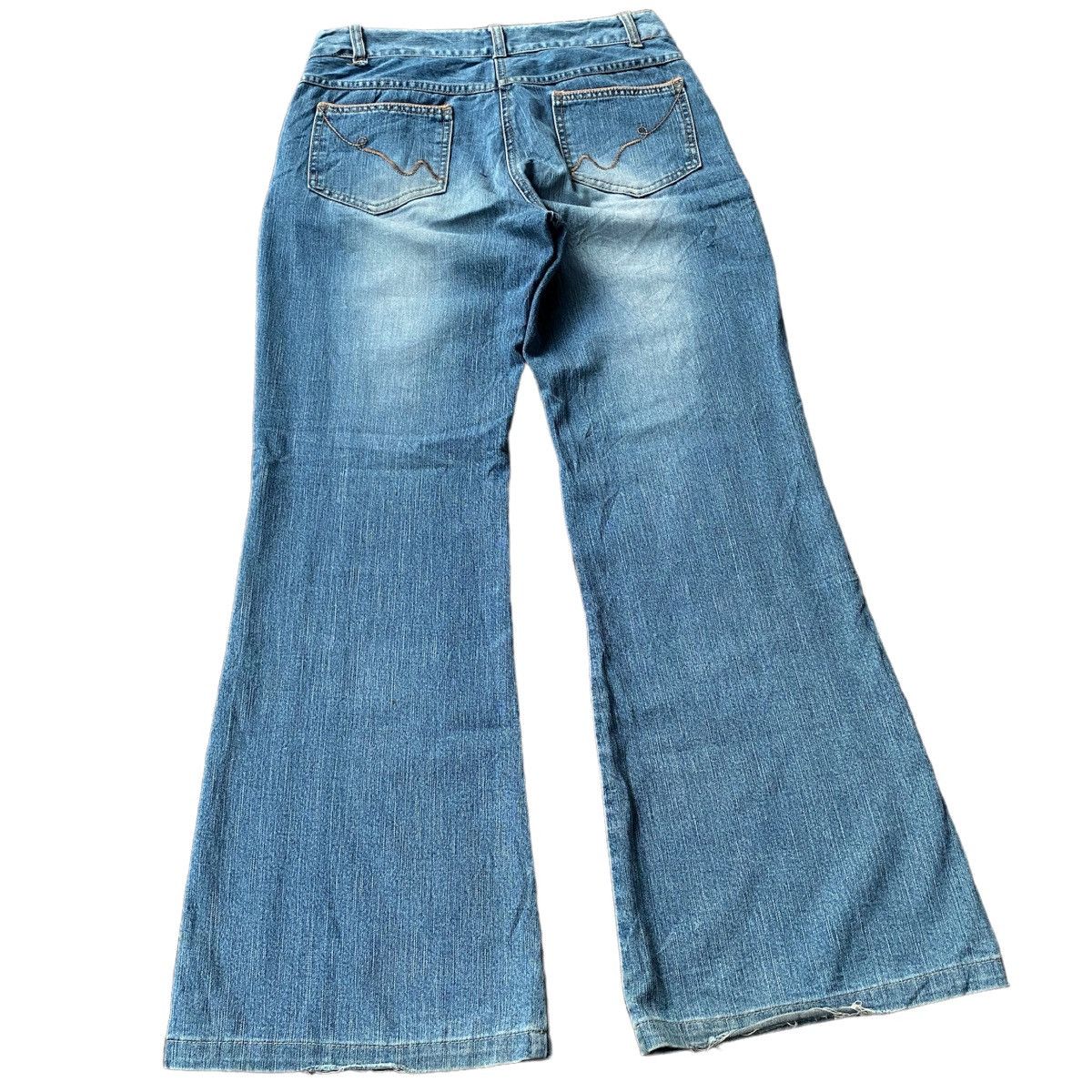 If Six Was Nine × Tornado Mart Vintage Y2K Arnaldo Basini Flared Bootcut Denim Jeans Size US 28 / EU 44 - 4 Thumbnail