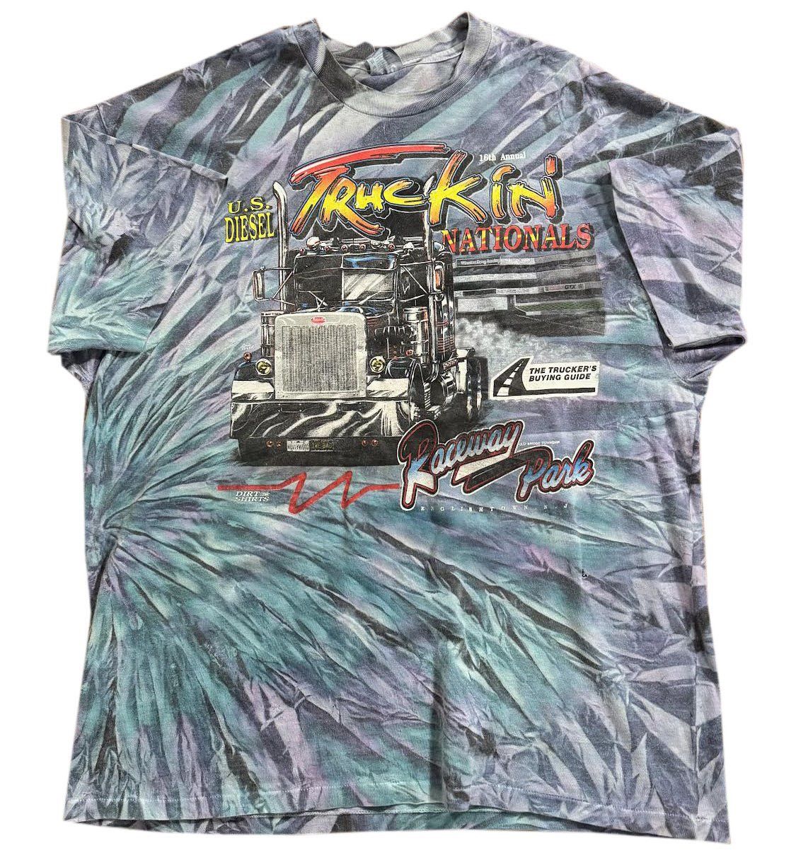 Vintage Vintage English Town U.S. Diesel Truck In Nationals Tie Dye Size US XXL / EU 58 / 5 - 1 Thumbnail