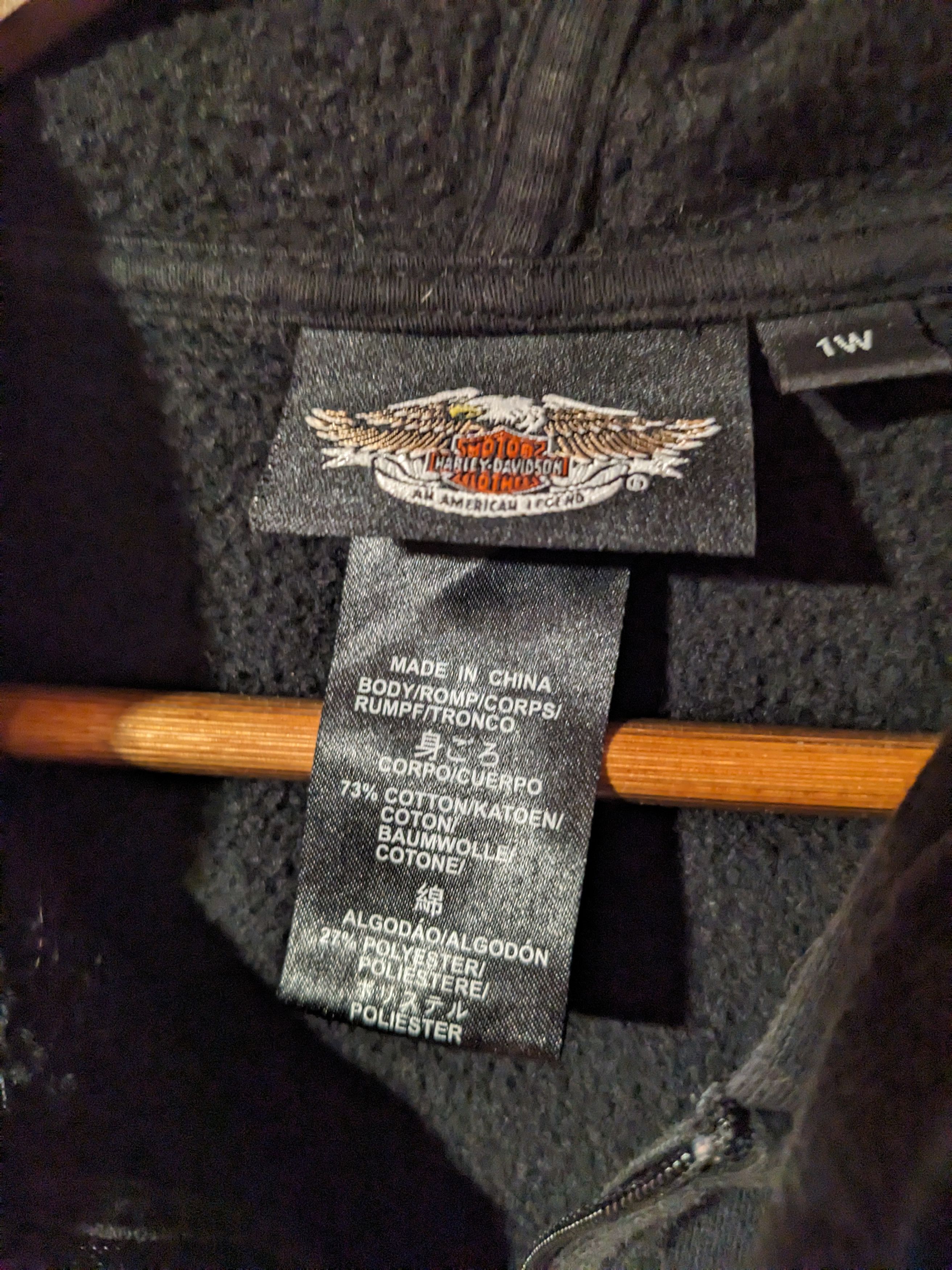 Harley Davidson × Vintage Vintage Y2K Harley Davidson Spell Out 1W Full Zip Hoodie Size M / US 6-8 / IT 42-44 - 4 Thumbnail