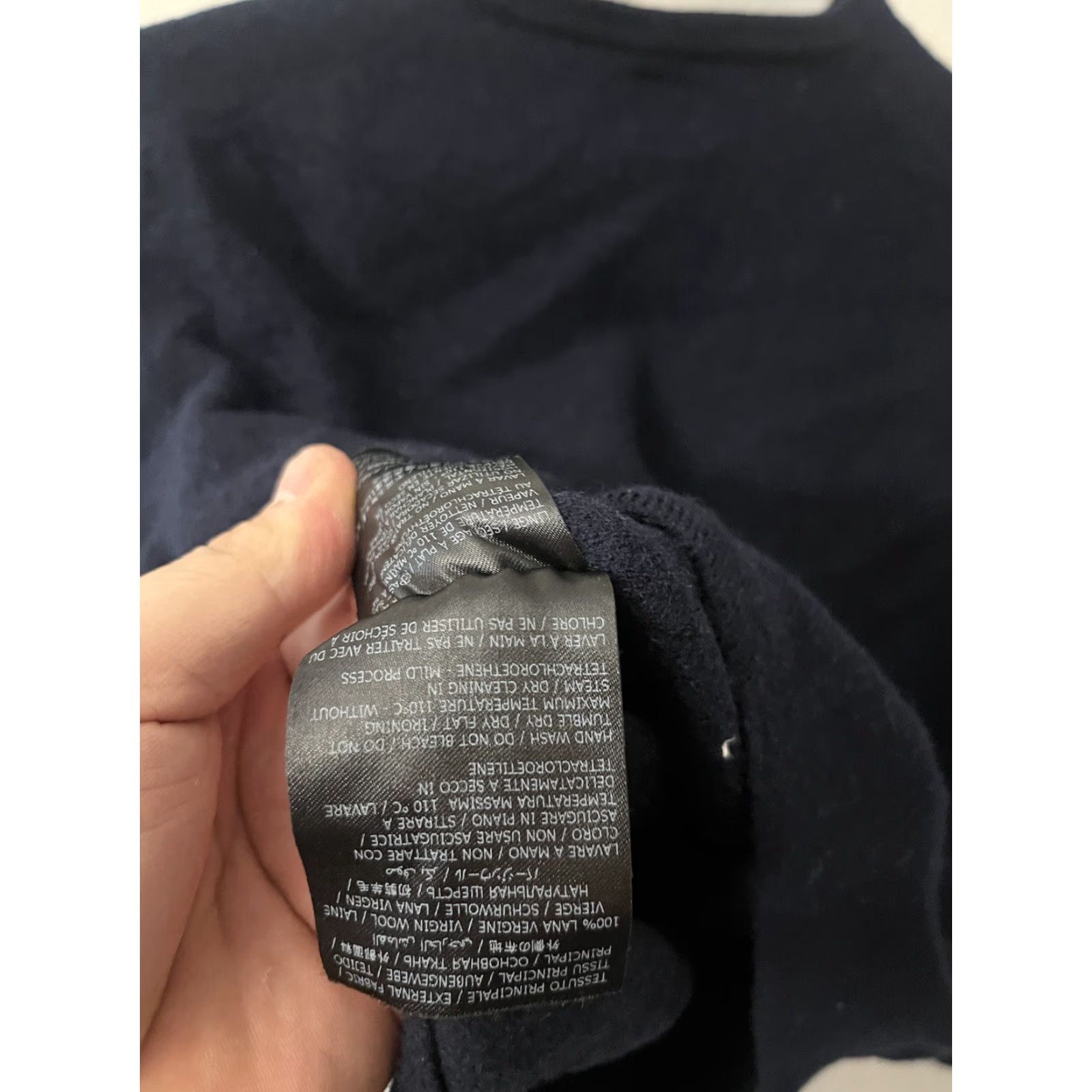 Vintage Boggi Milano Wool Crew Neck Sweater Men's Large Taupe Blue Italy Made Size US L / EU 52-54 / 3 - 5 Thumbnail